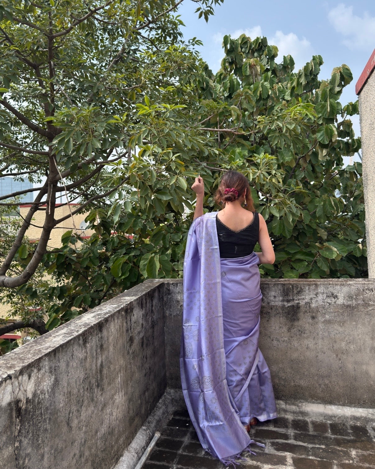 Jalsa | Lavender Banana Silk Saree
