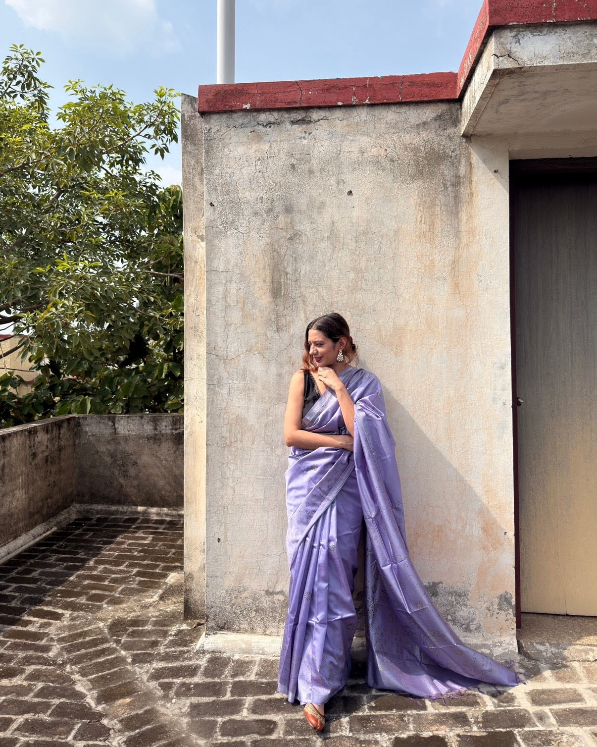 Jalsa | Lavender Banana Silk Saree
