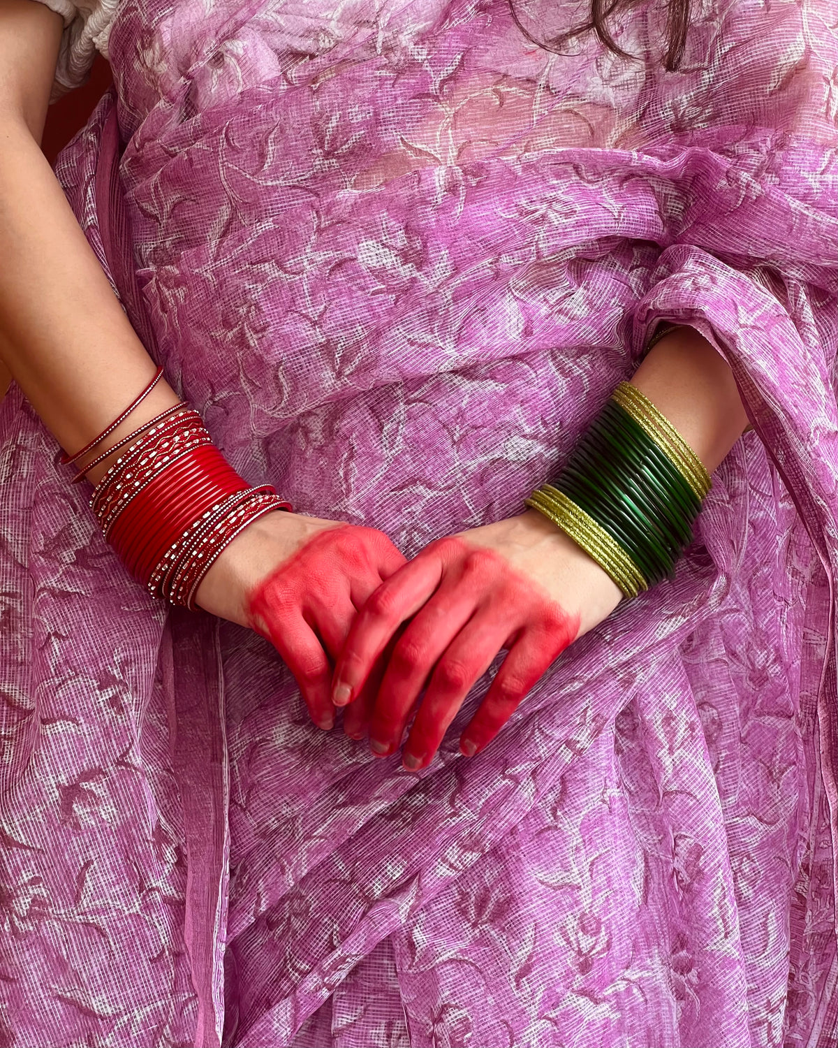 Mulberry | Printed Kota Doria Saree (without blouse piece)