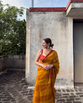 Chameli | Marigold Yellow Maheshwari Saree