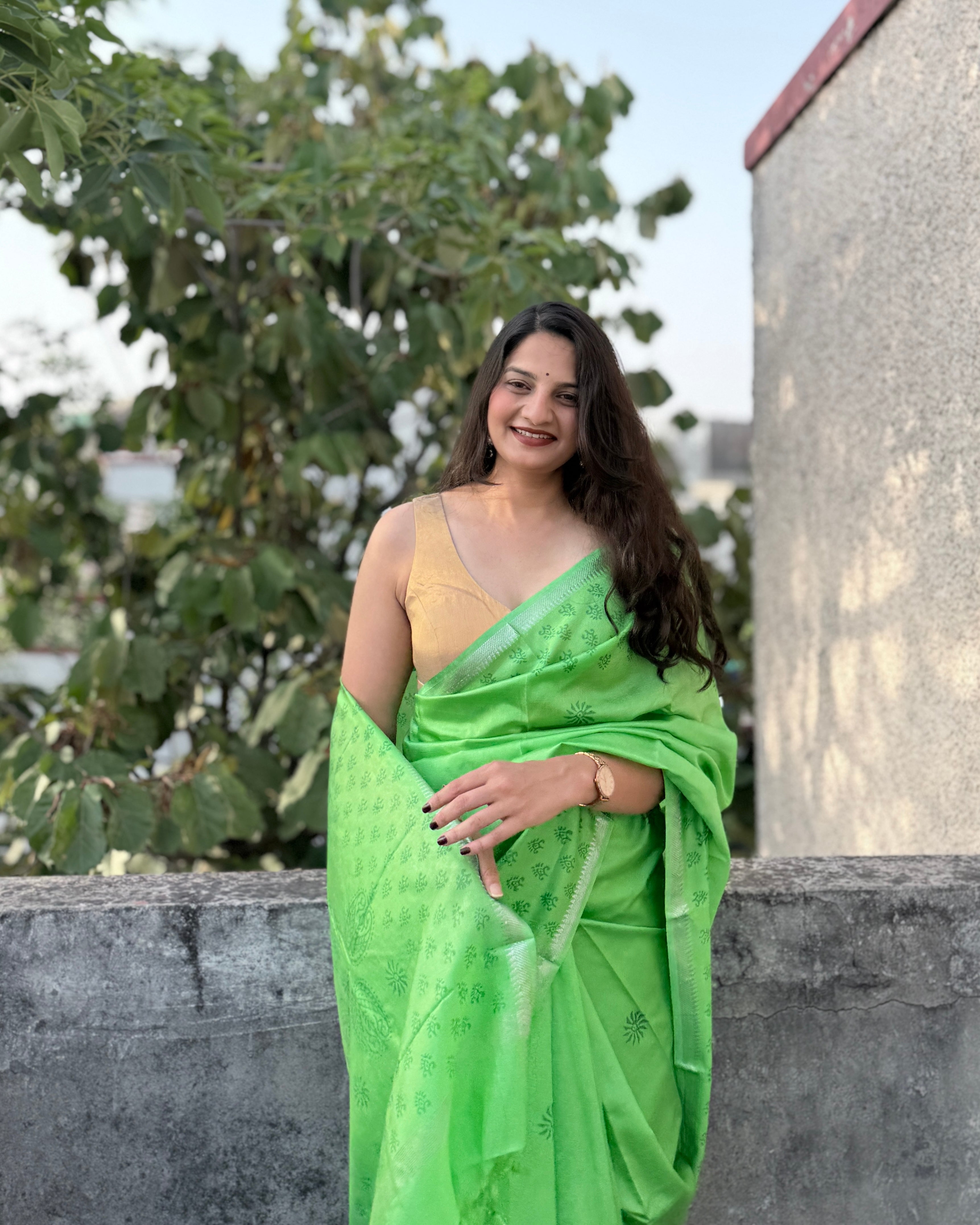 Panna | Green Banana Silk Saree
