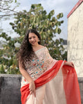 Campa | Embroidered Linen Saree