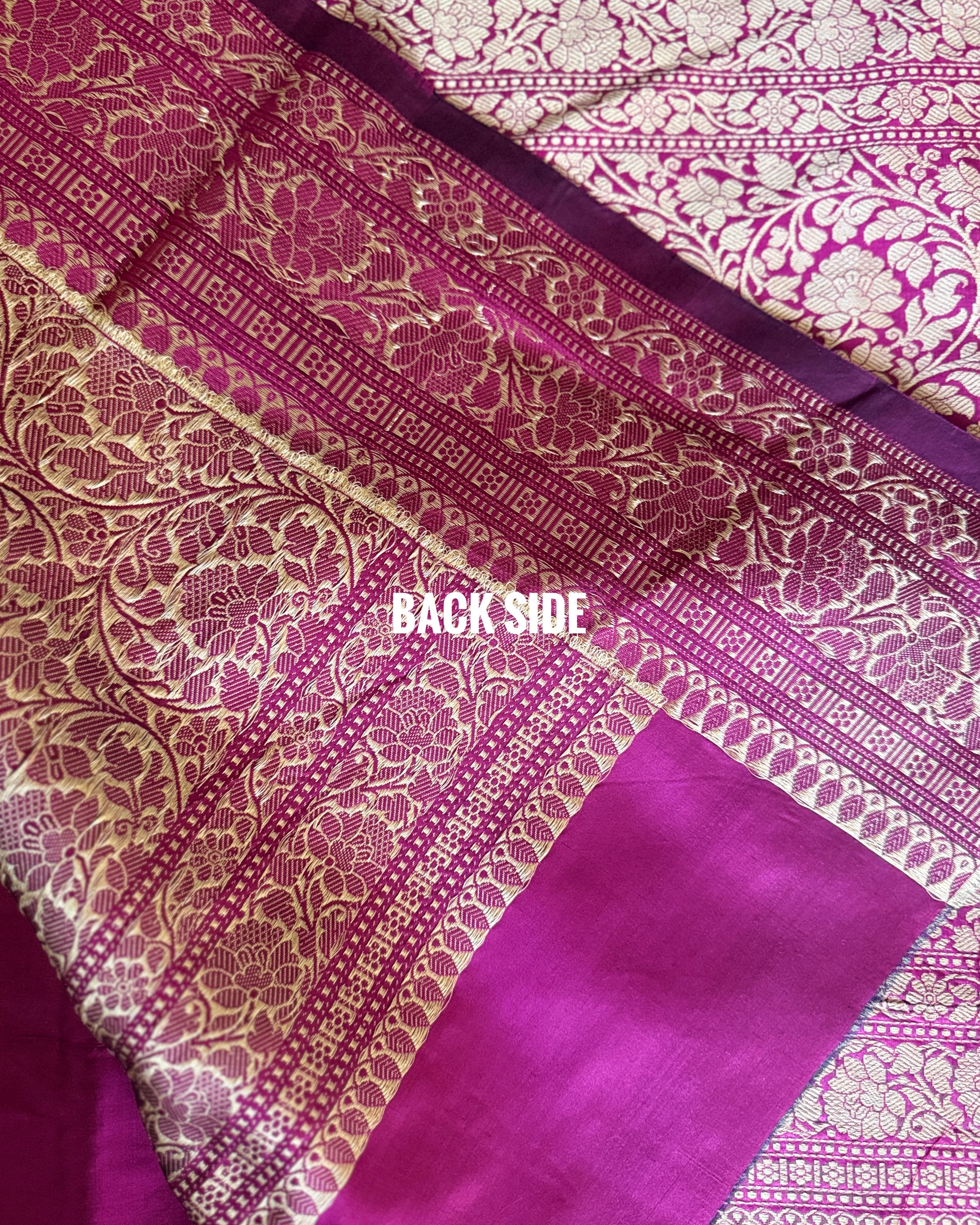 Niloufer | Plum Handloom Banarasi Katan Silk Saree