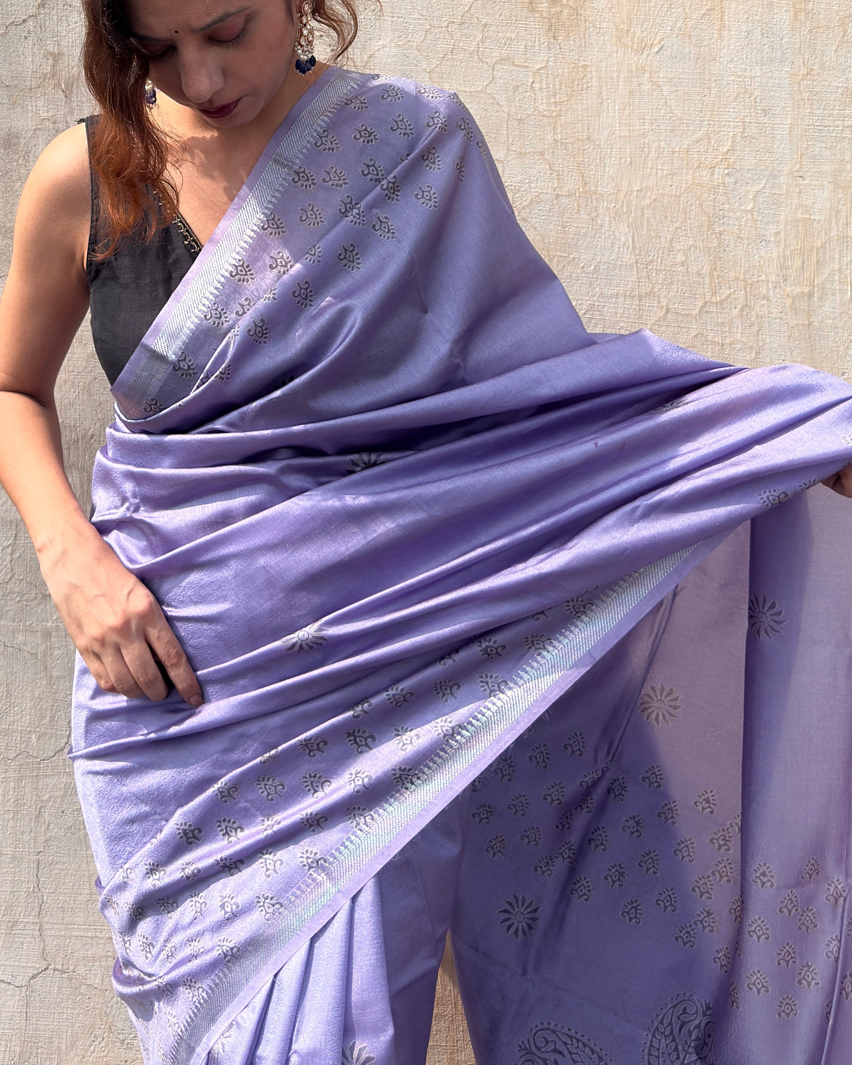 Jalsa | Lavender Banana Silk Saree