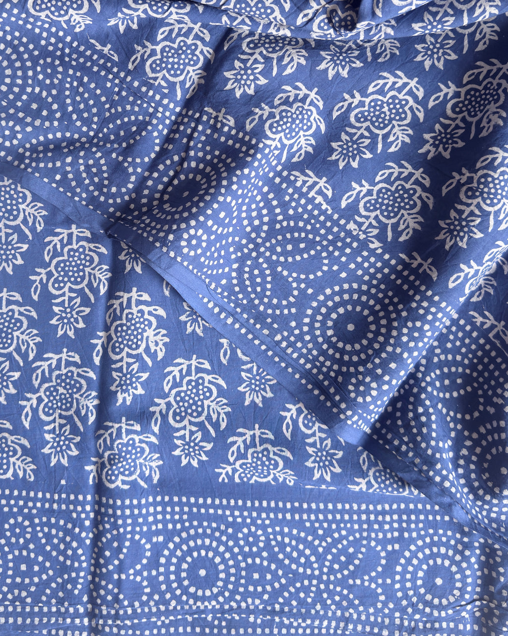 Nisha | Hand Block Printed Cotton Saree