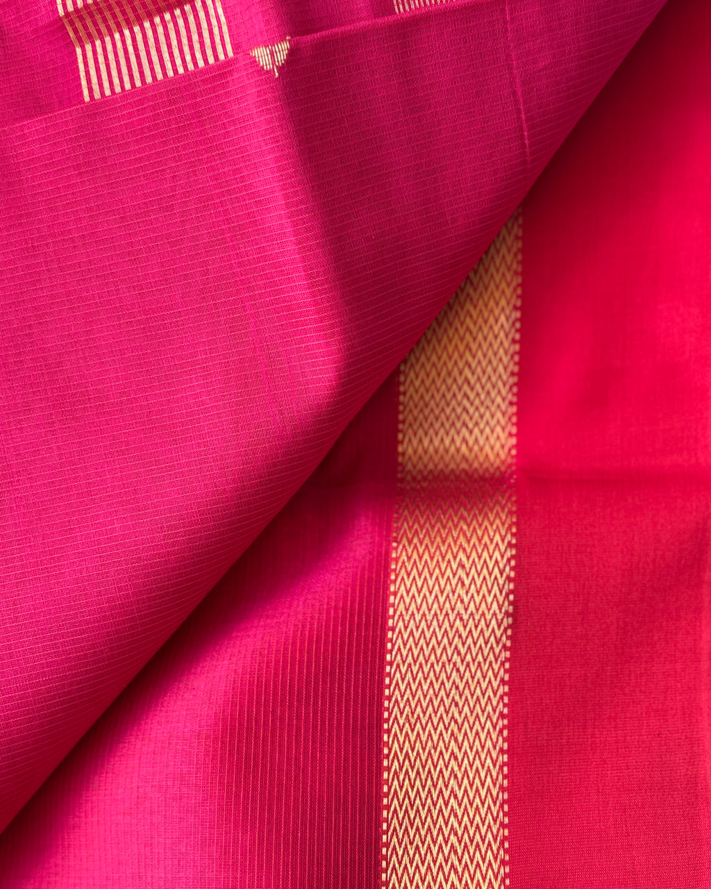 Aalta | Rani Pink Maheshwari Saree
