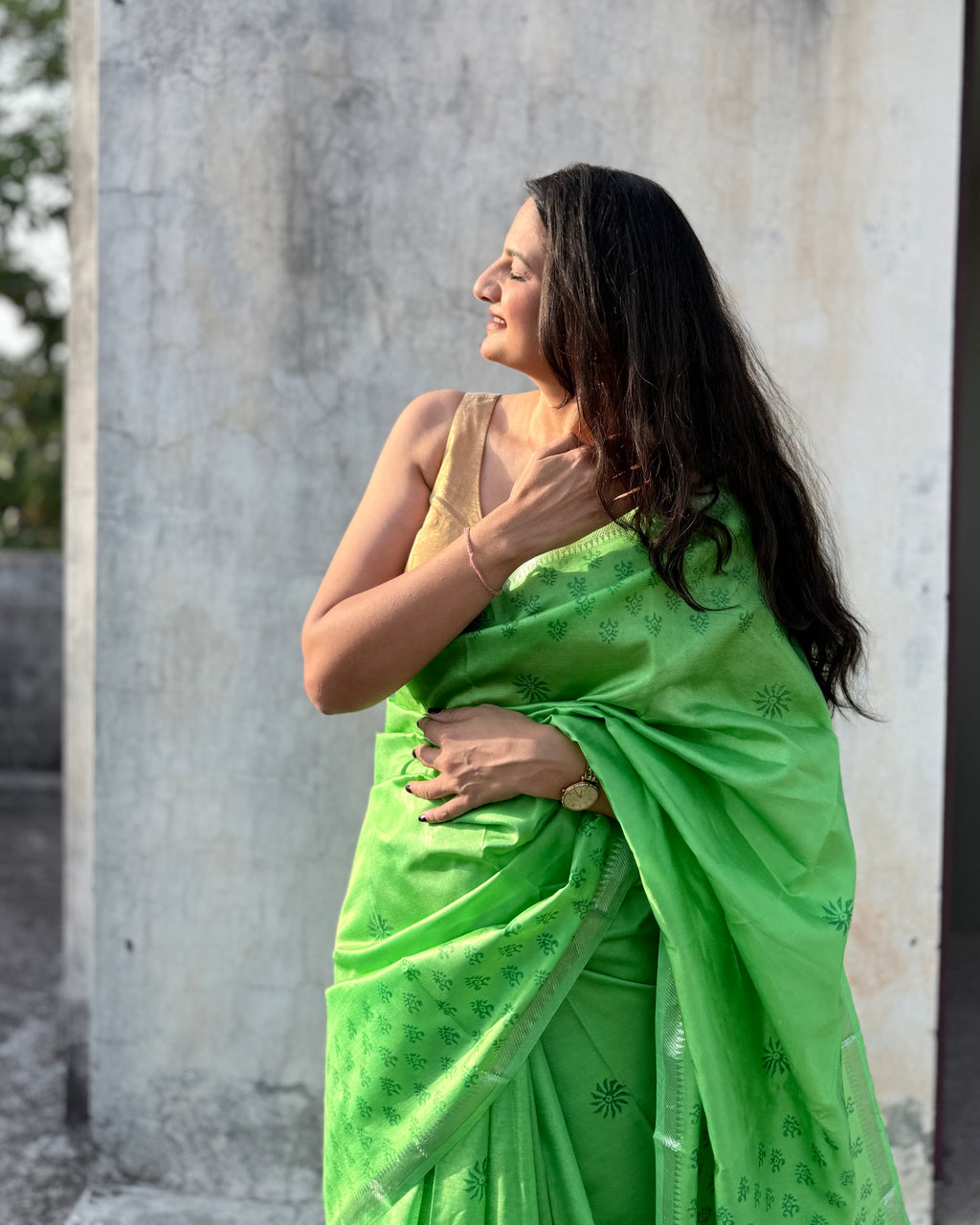 Panna | Green Banana Silk Saree