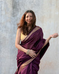 Cherry | Purple Cotton Silk Saree