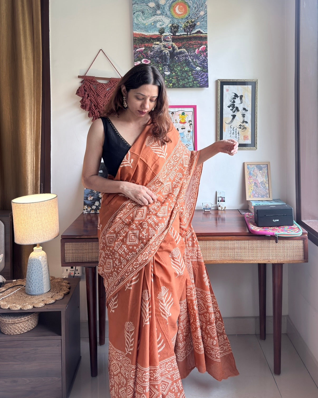 Preet | Hand Block Printed Cotton Saree