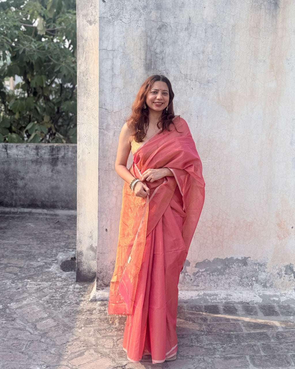 Revati | Maheshwari Tissue Silk Saree
