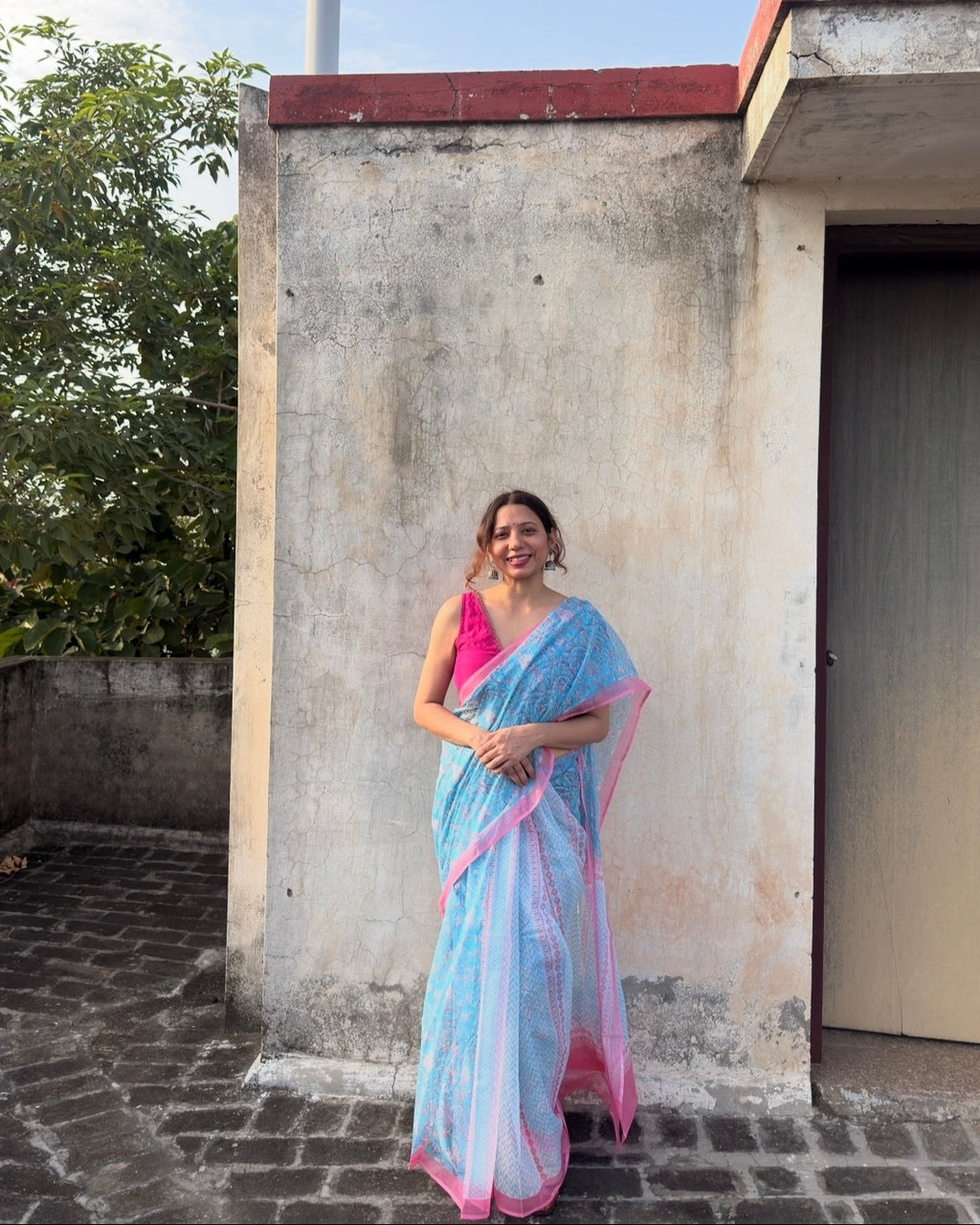 Nimmi | Printed Kota Doria Saree (without blouse piece)