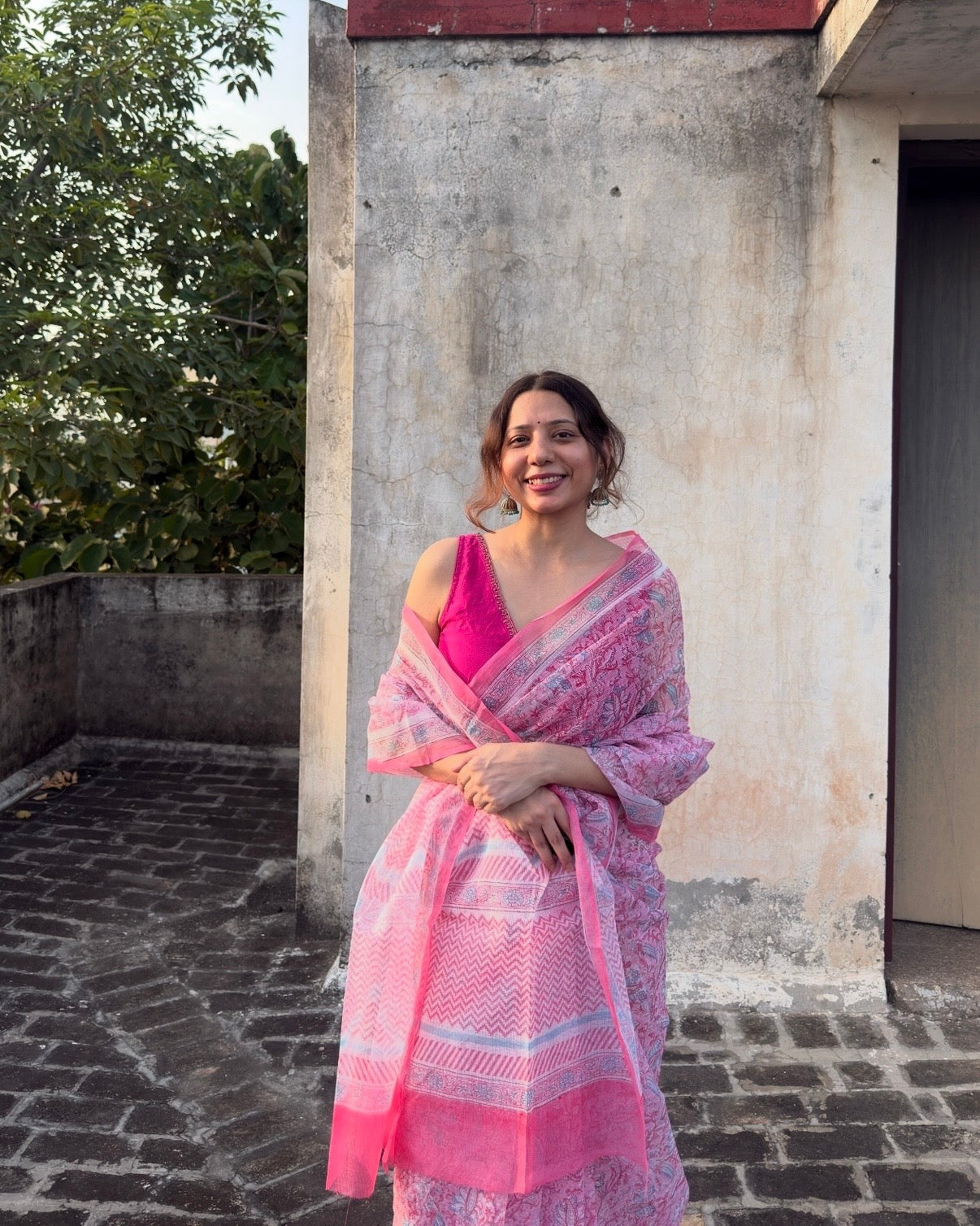 Nikki | Printed Kota Doria Saree (without blouse piece)