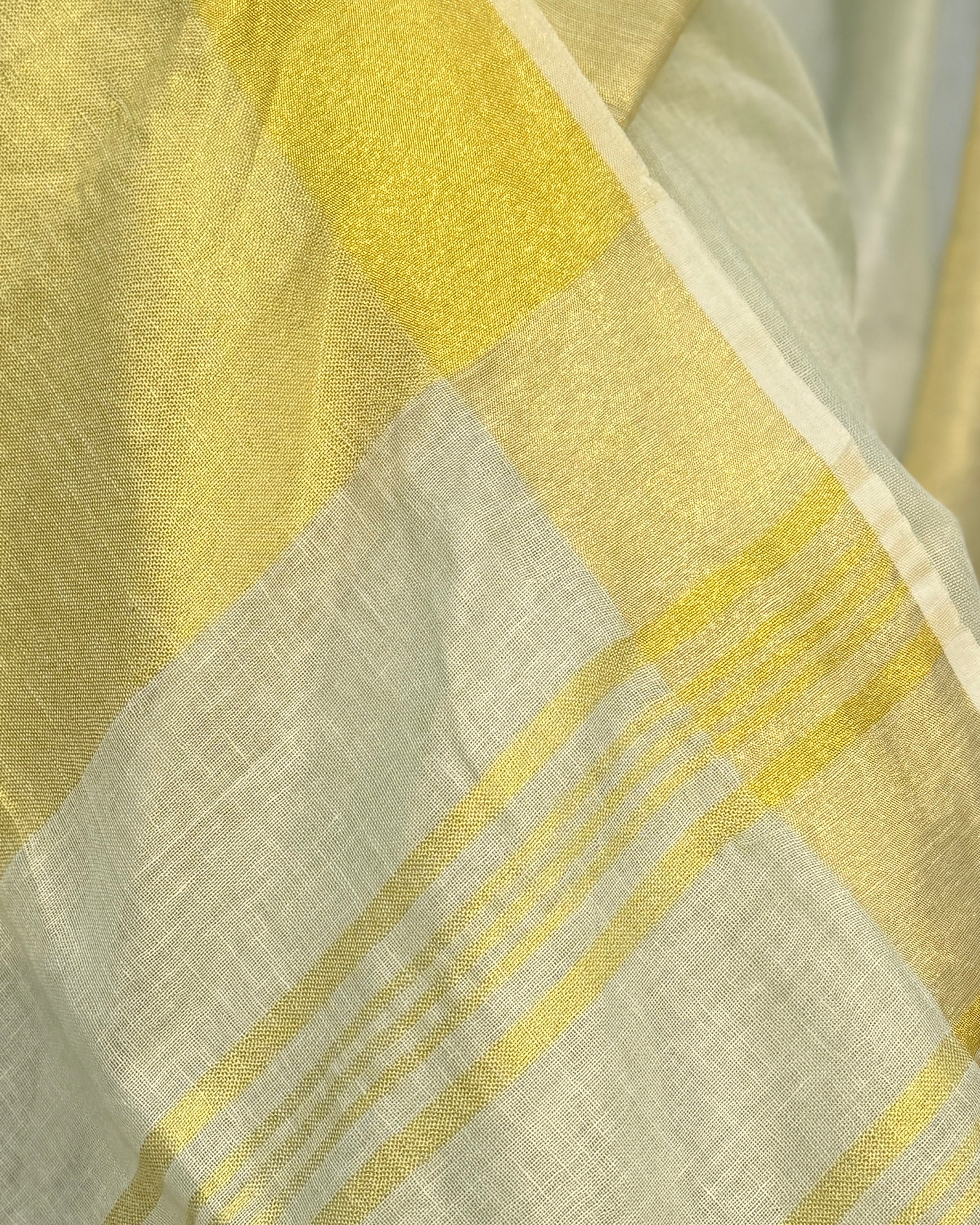 Sorbet | Green Linen Saree