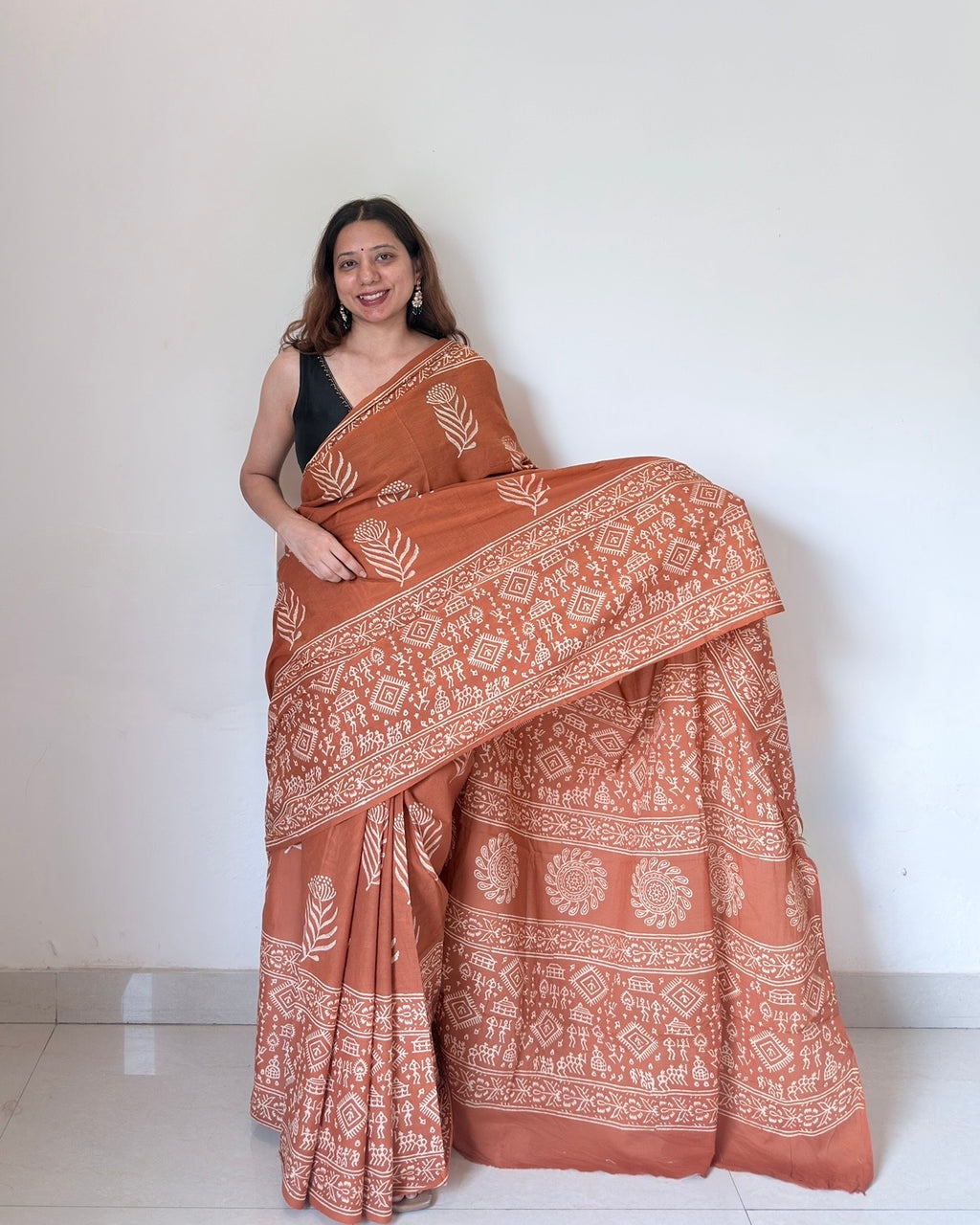 Preet | Hand Block Printed Cotton Saree