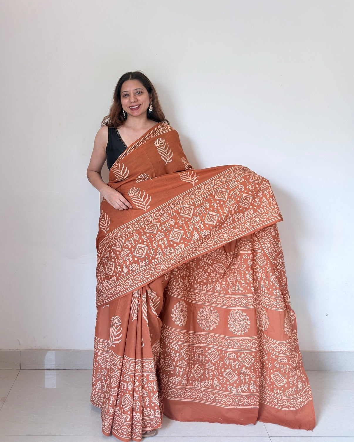 Preet | Hand Block Printed Cotton Saree