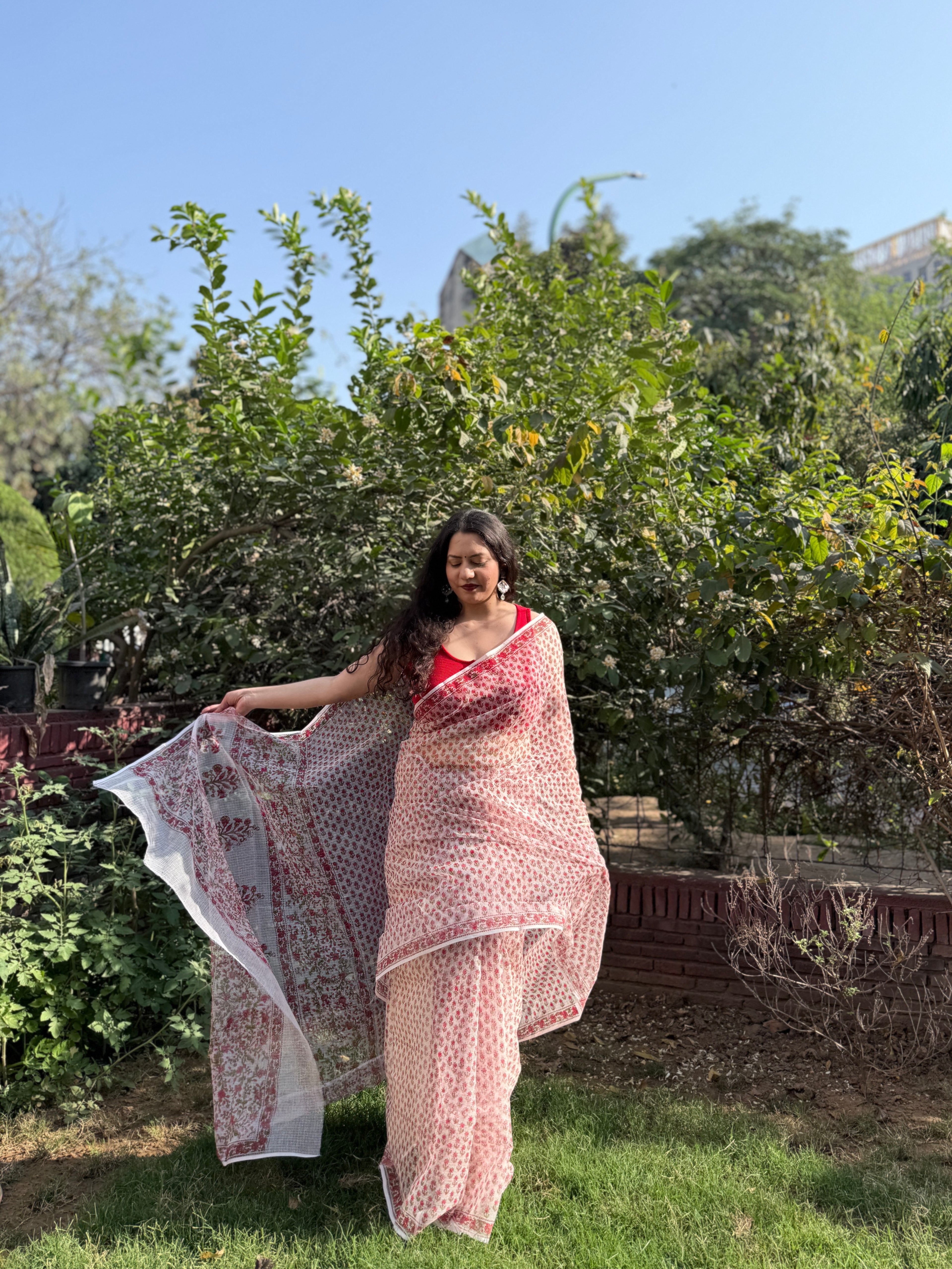 Phool | Printed Kota Doria Saree