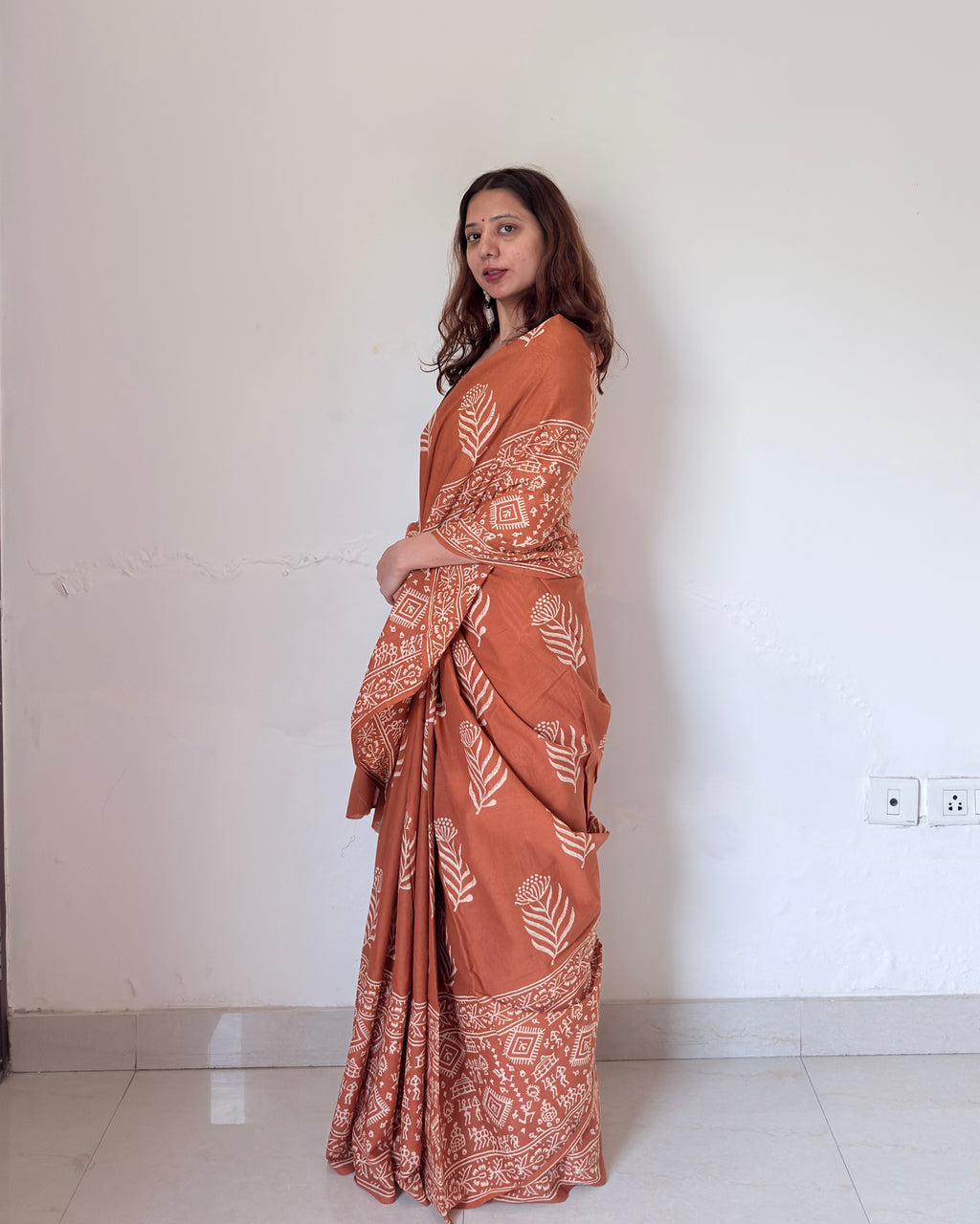 Preet | Hand Block Printed Cotton Saree