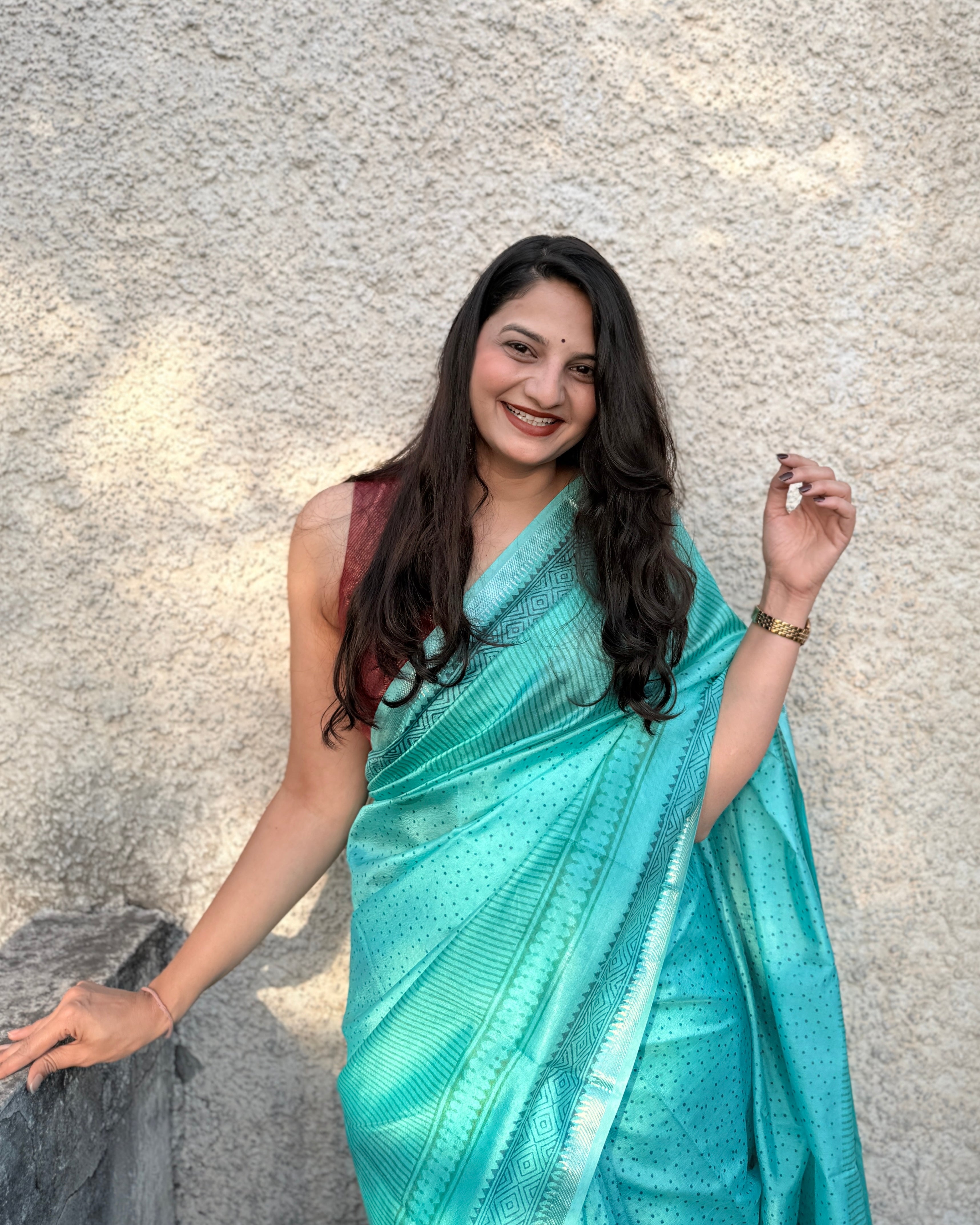 Aasma | Blue Banana Silk Saree