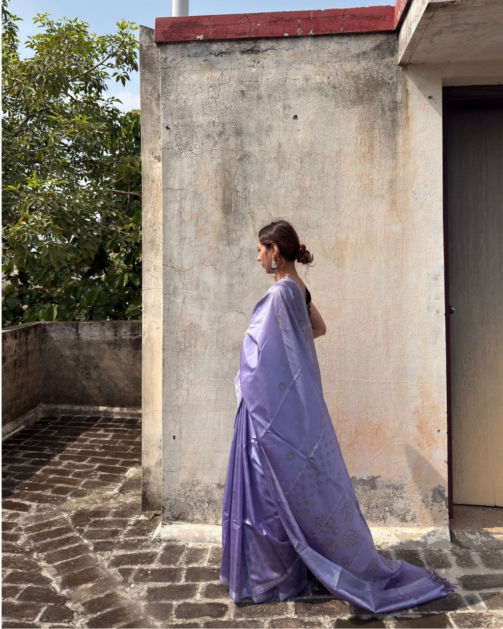 Jalsa | Lavender Banana Silk Saree
