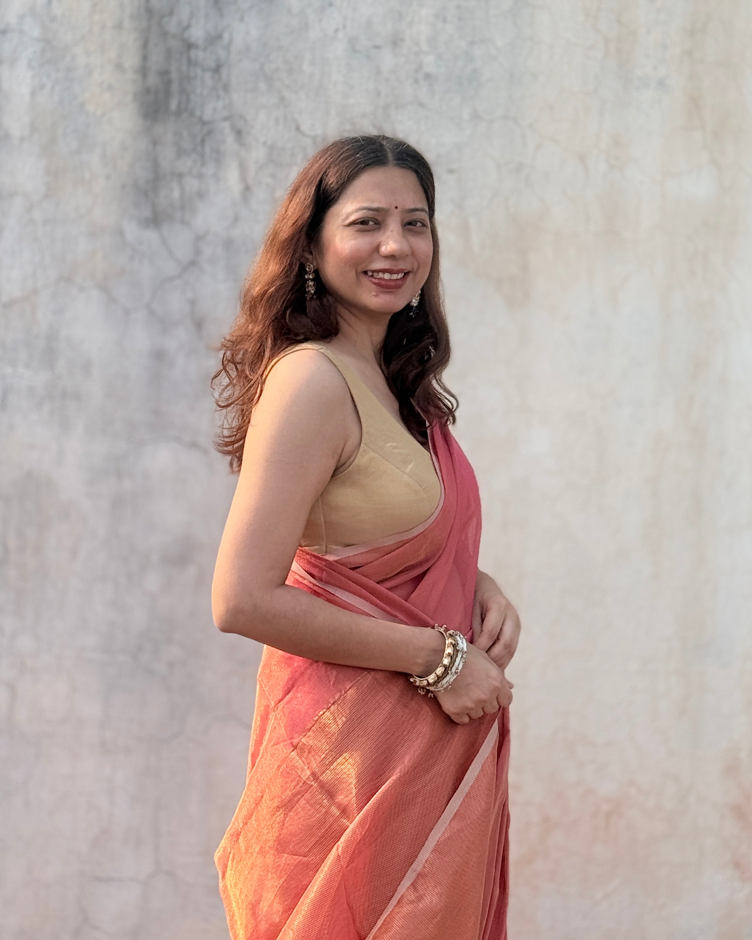 Revati | Maheshwari Tissue Silk Saree