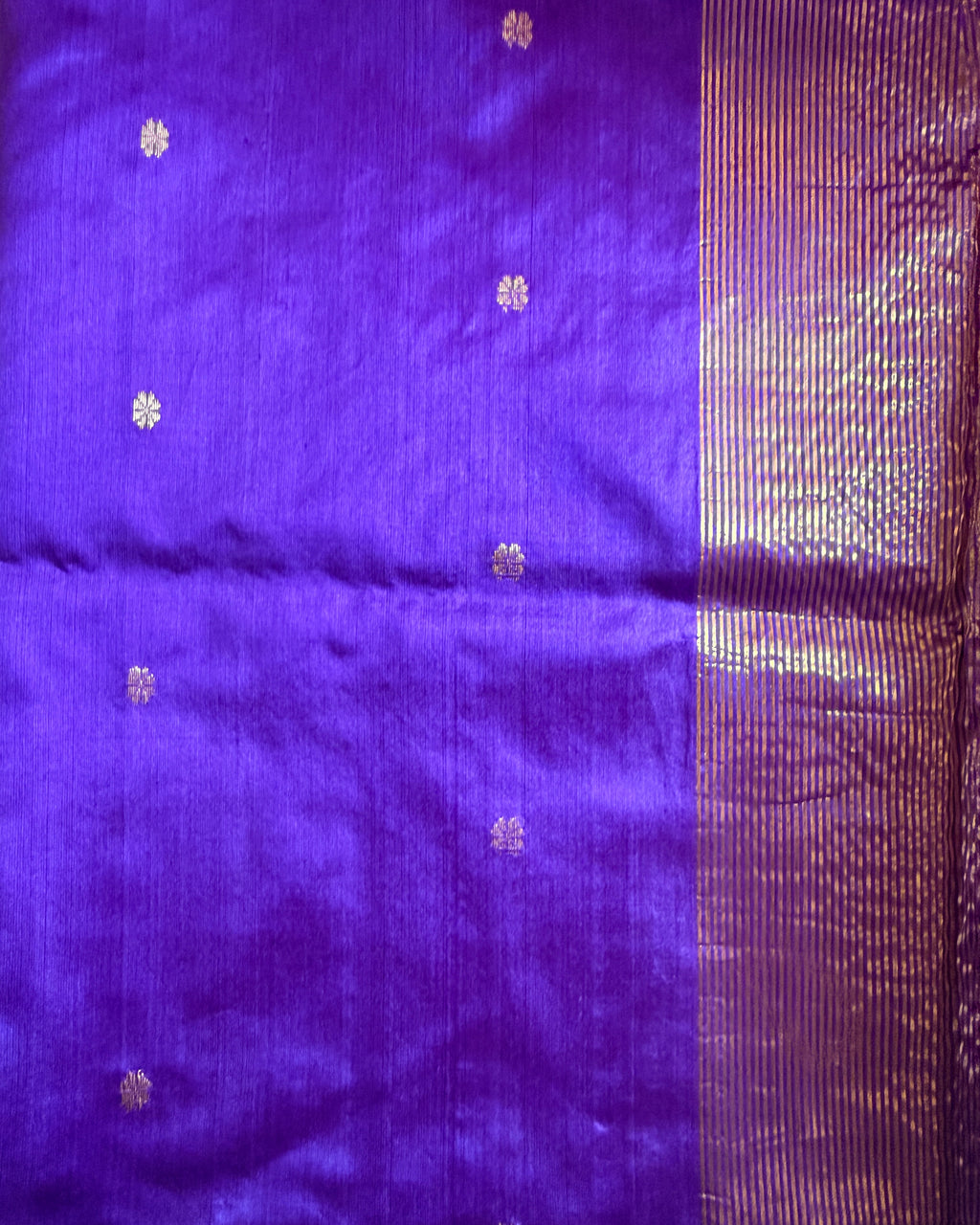 Laila | Purple Chanderi Pattu Silk Saree