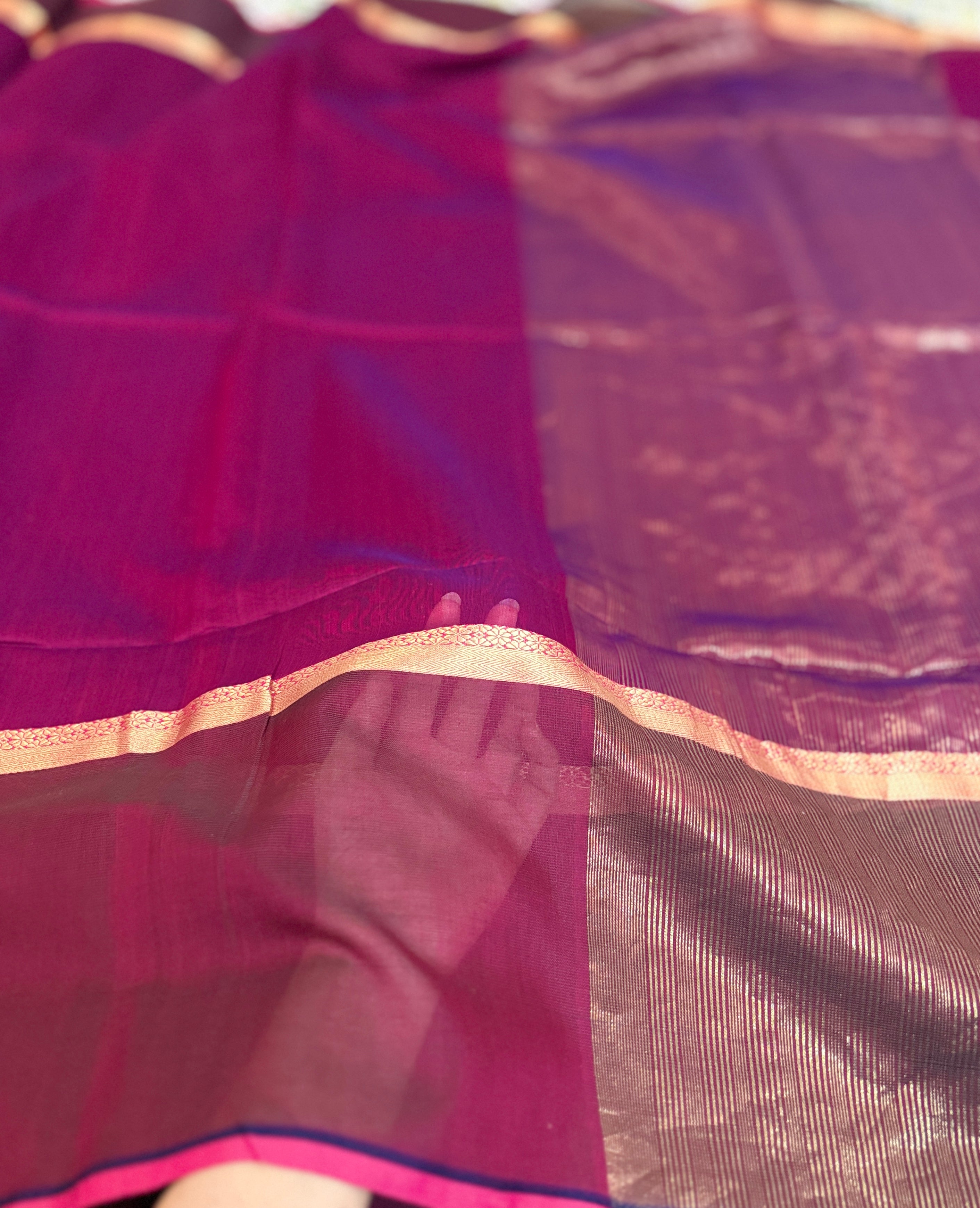 Gulab | Magenta Maheshwari Saree