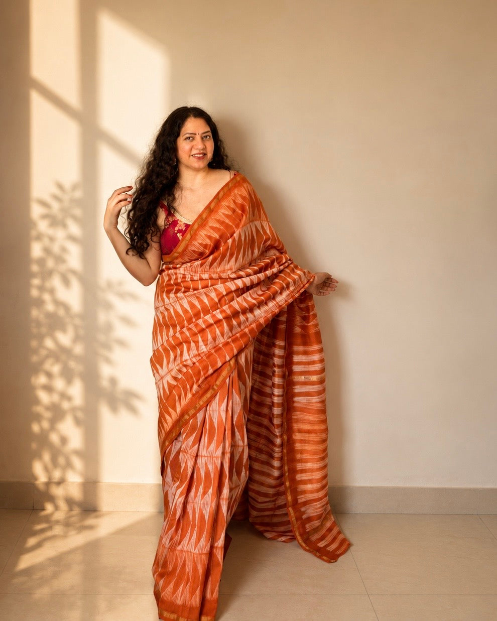 Naarangi | Shibori Chanderi Saree