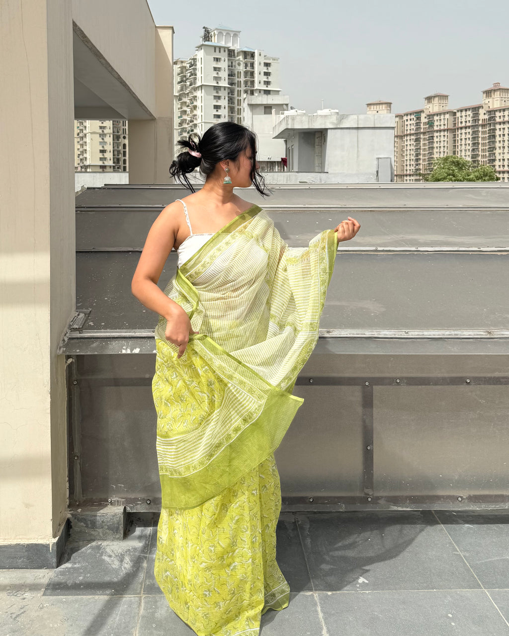 Keri | Printed Kota Doria Saree