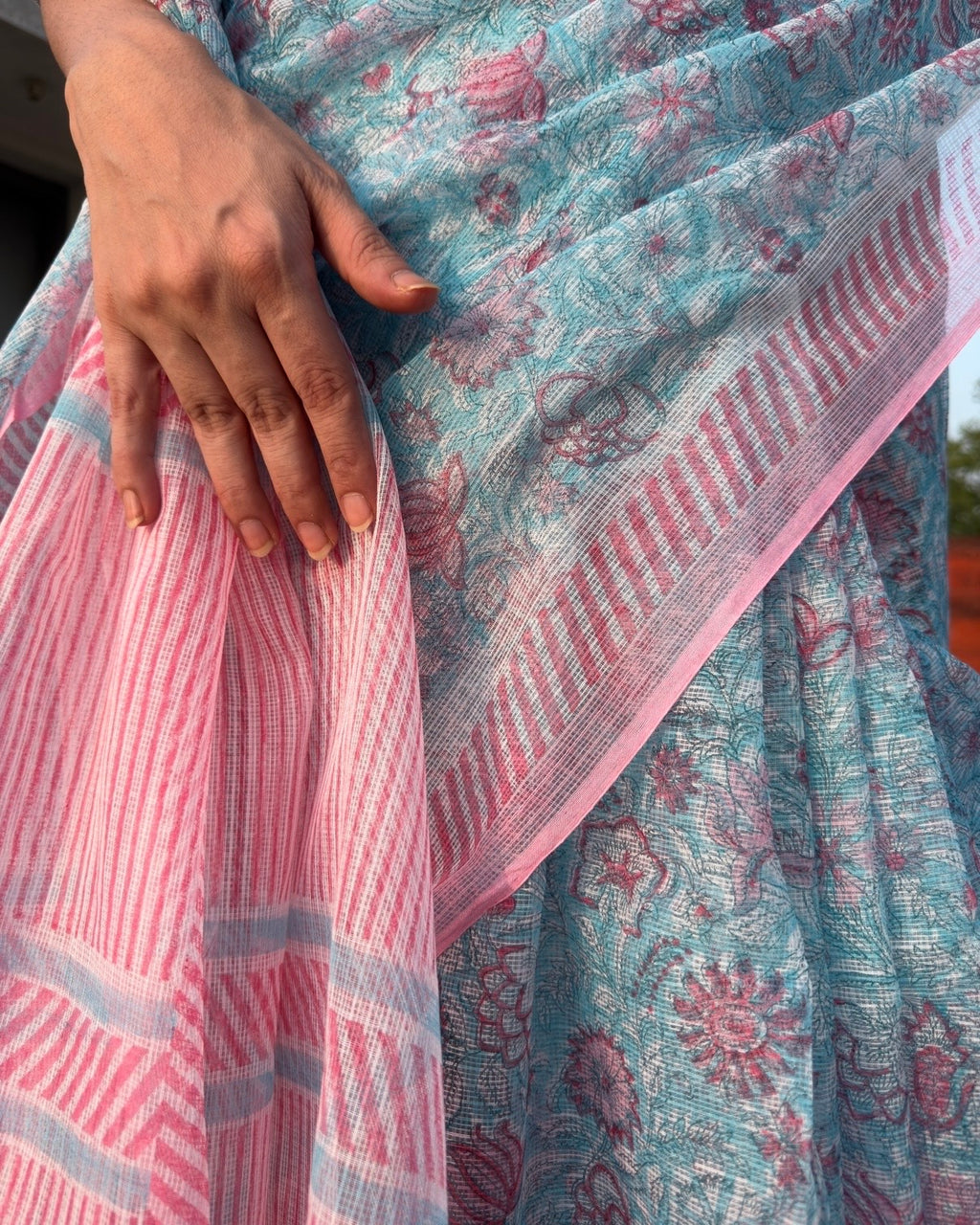 Nimki | Printed Kota Doria Saree (without blouse piece)