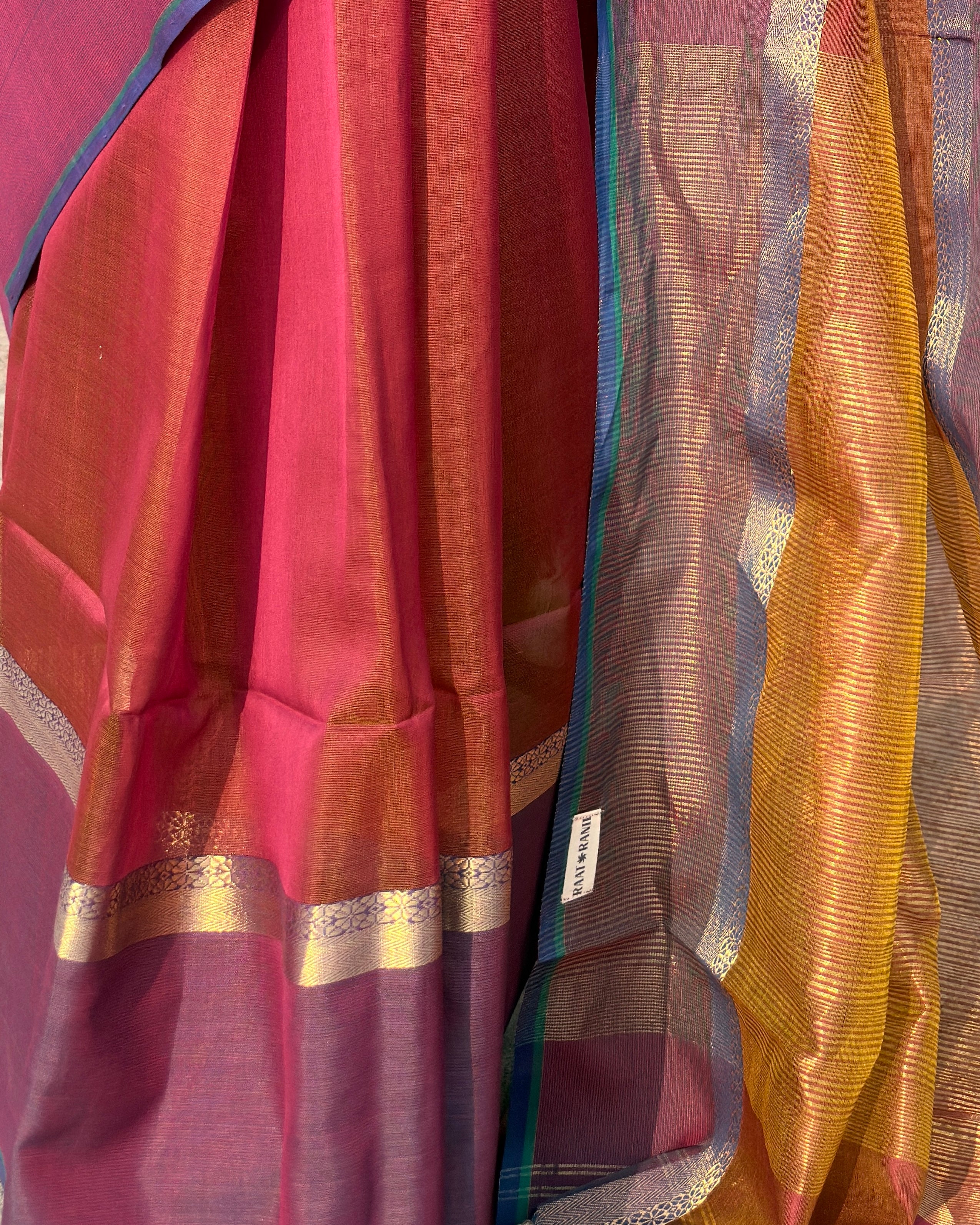Marigold | Orange Maheshwari Saree