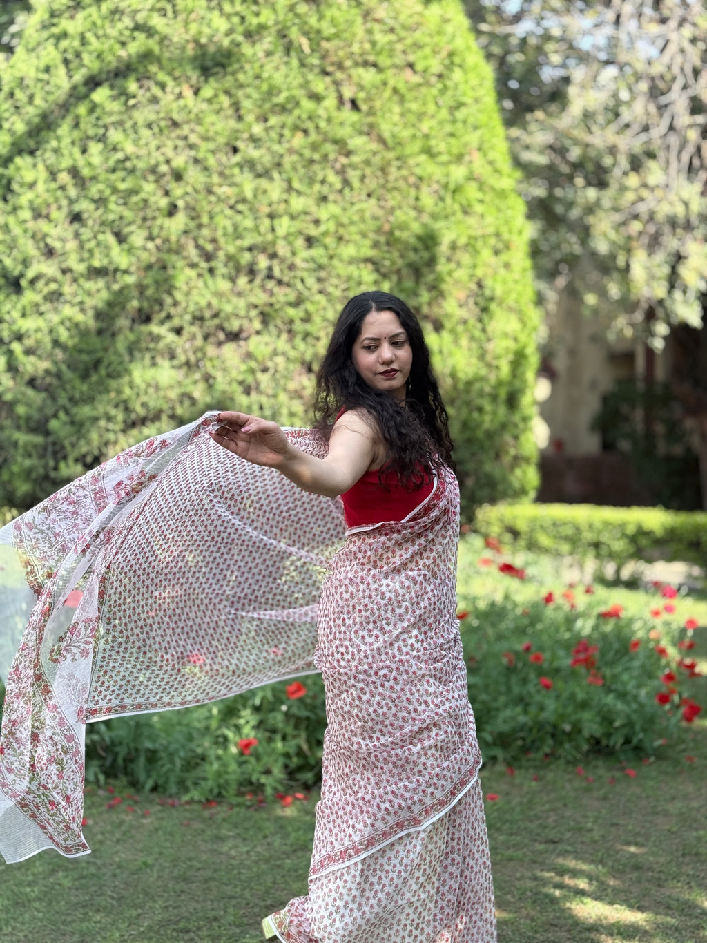 Phool | Printed Kota Doria Saree
