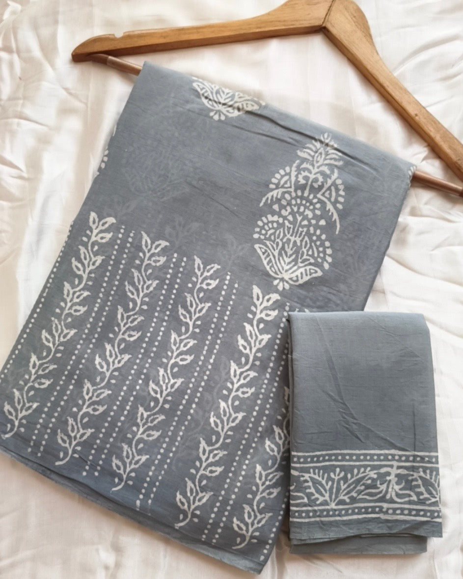 Nirjhari | Hand Block Printed Cotton Saree
