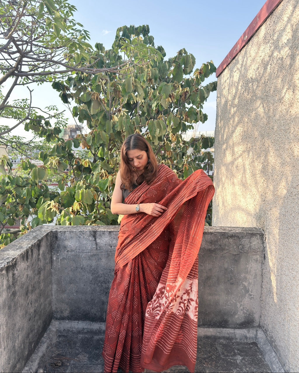 Matki | Hand-blocked Cotton Saree