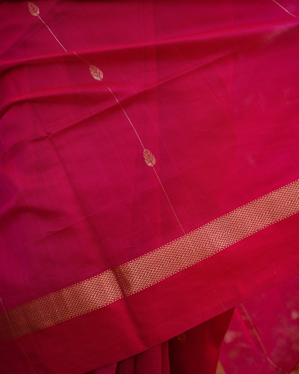 Aalta | Rani Pink Maheshwari Saree