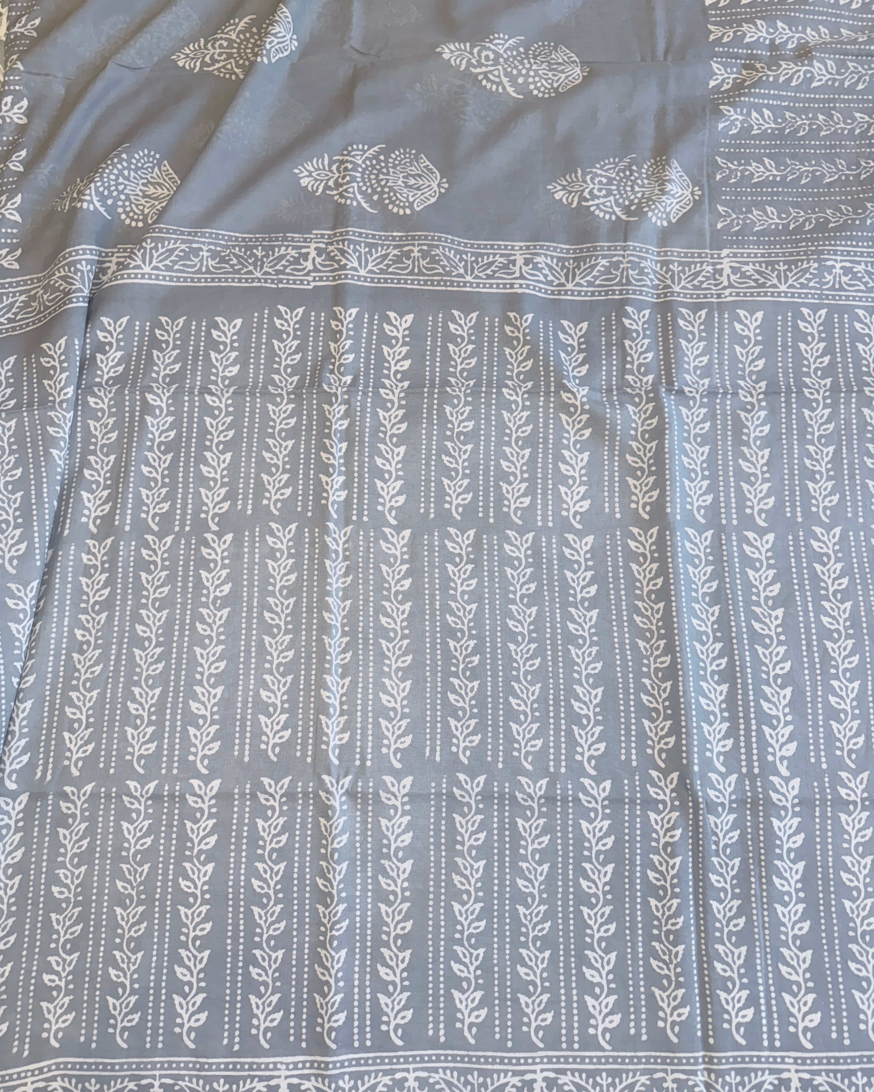 Nirjhari | Hand Block Printed Cotton Saree