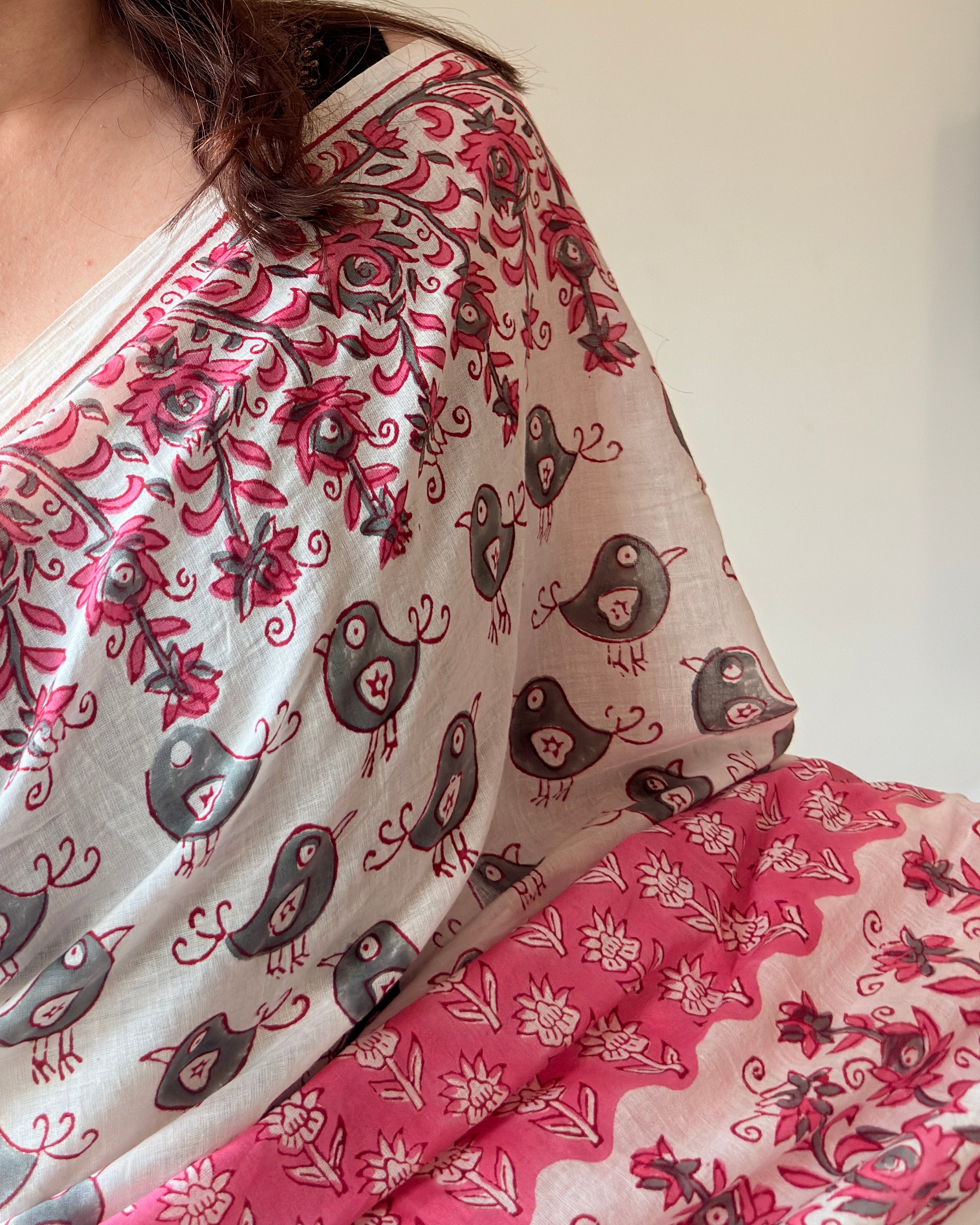 Reet | Hand Block Printed Cotton Saree
