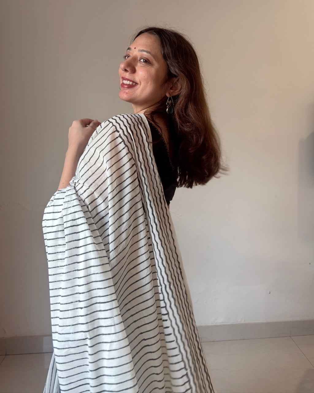 Riya | Hand Block Printed Cotton Saree