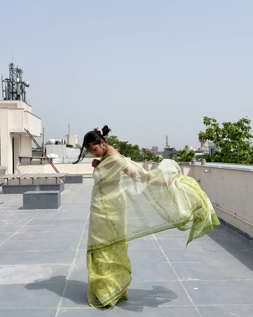 Keri | Printed Kota Doria Saree