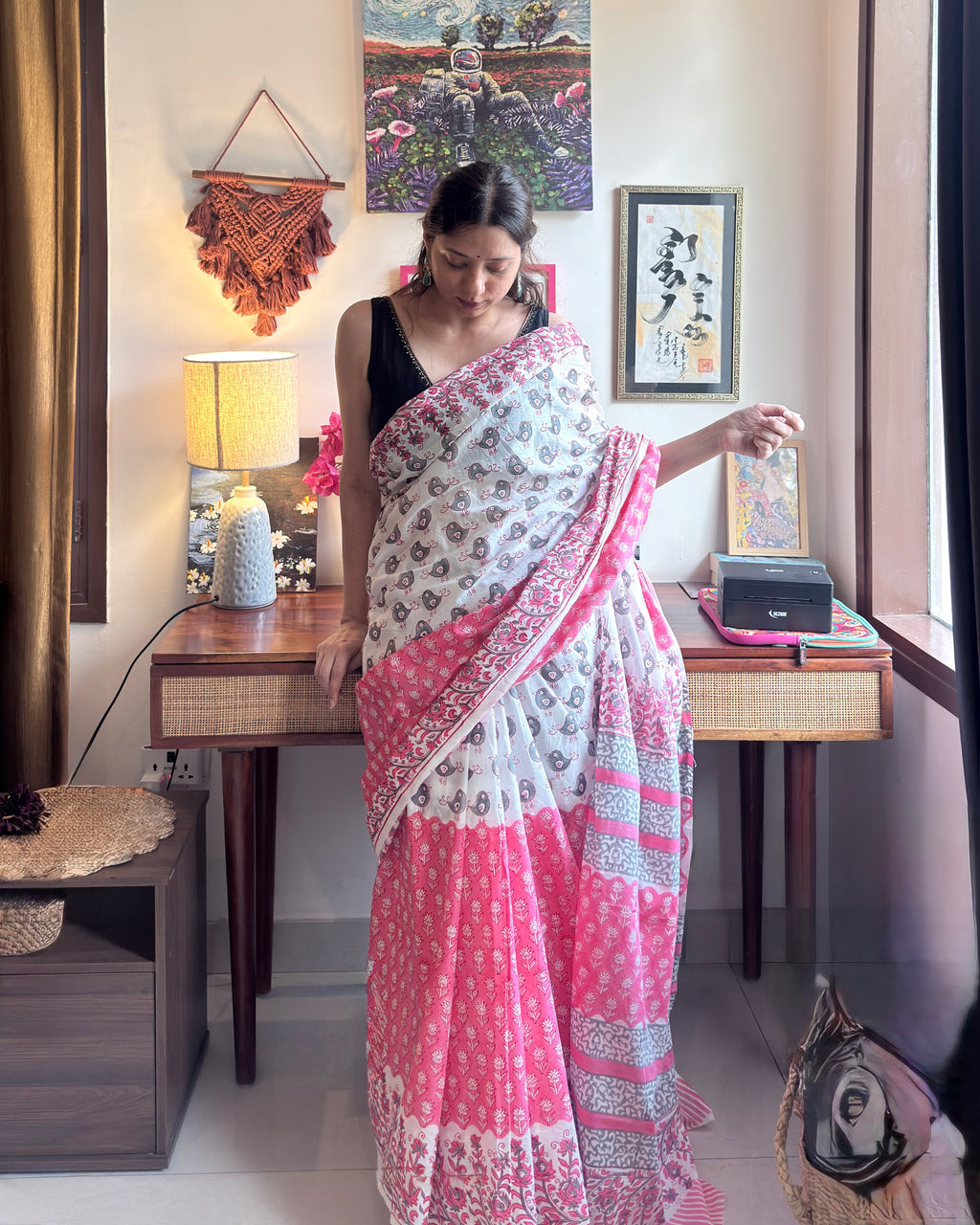Reet | Hand Block Printed Cotton Saree