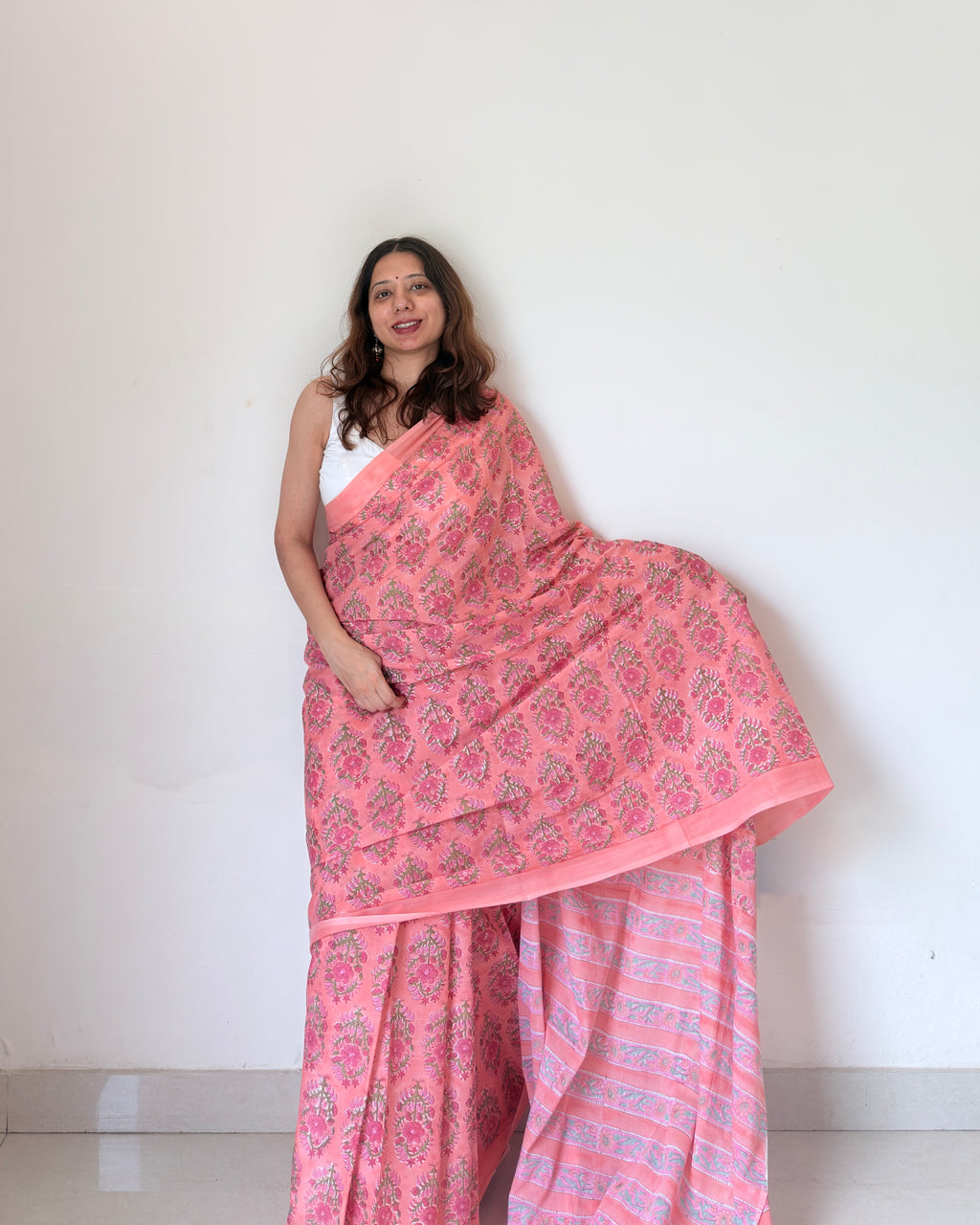 Neeti | Hand Block Printed Cotton Saree