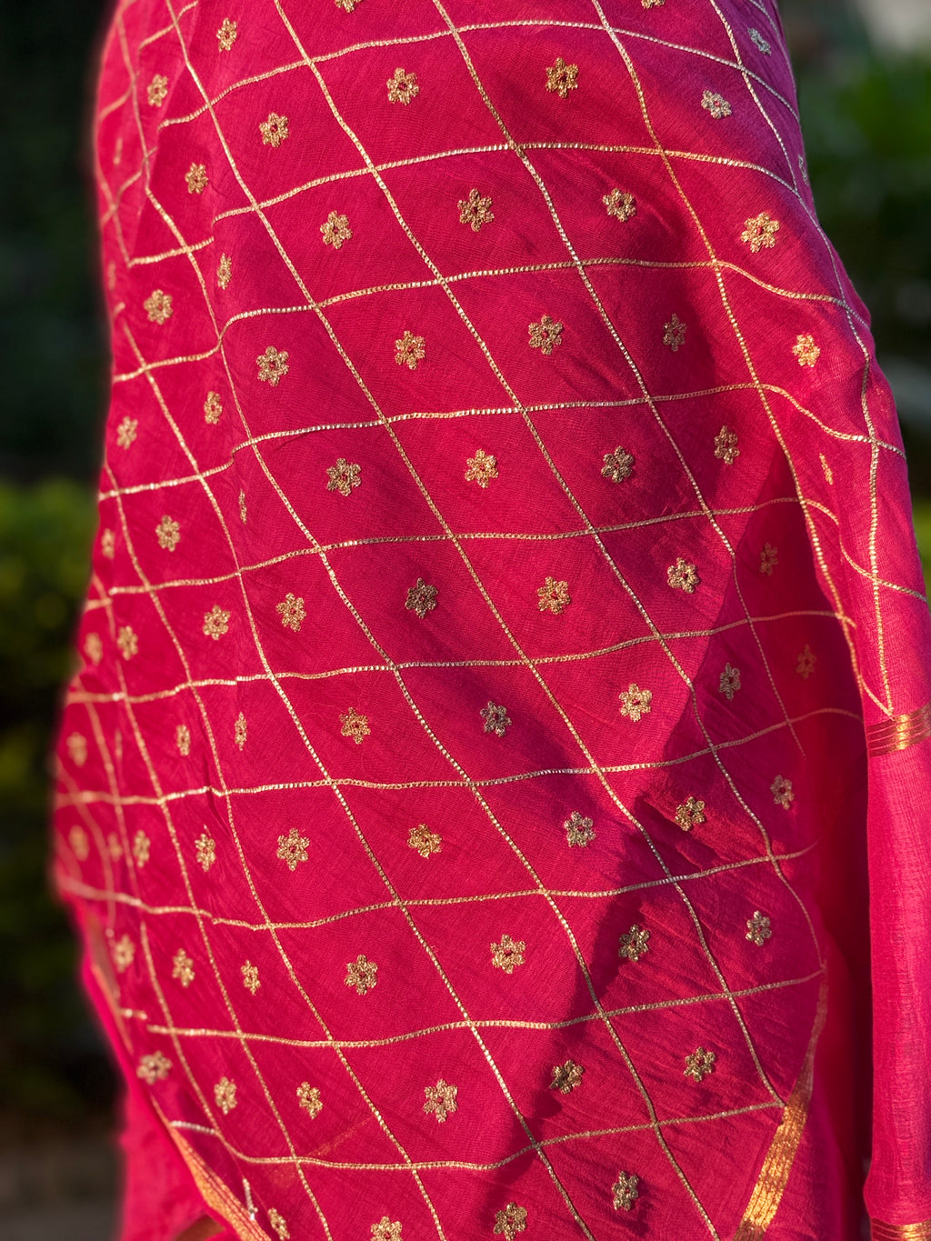 Noor | Rose Pink Embroidered Cotton Silk Saree