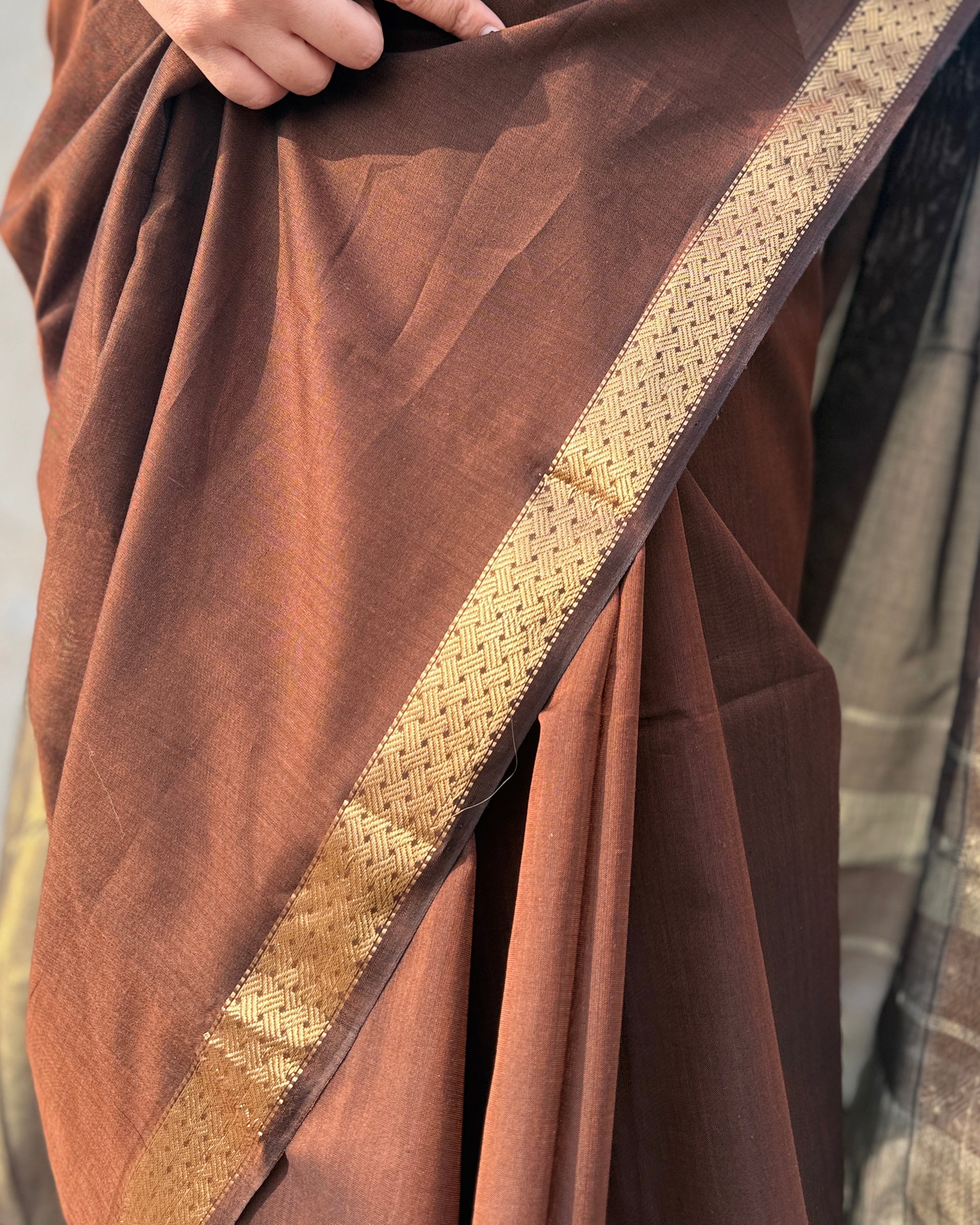 Kashish | Cocoa Maheshwari Cotton Saree