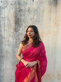Raani | Magenta Maheshwari Saree