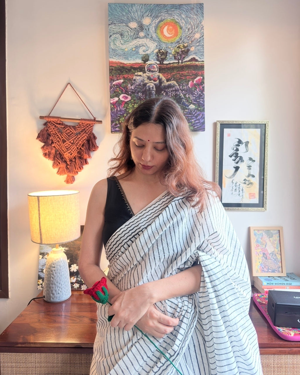 Riya | Hand Block Printed Cotton Saree