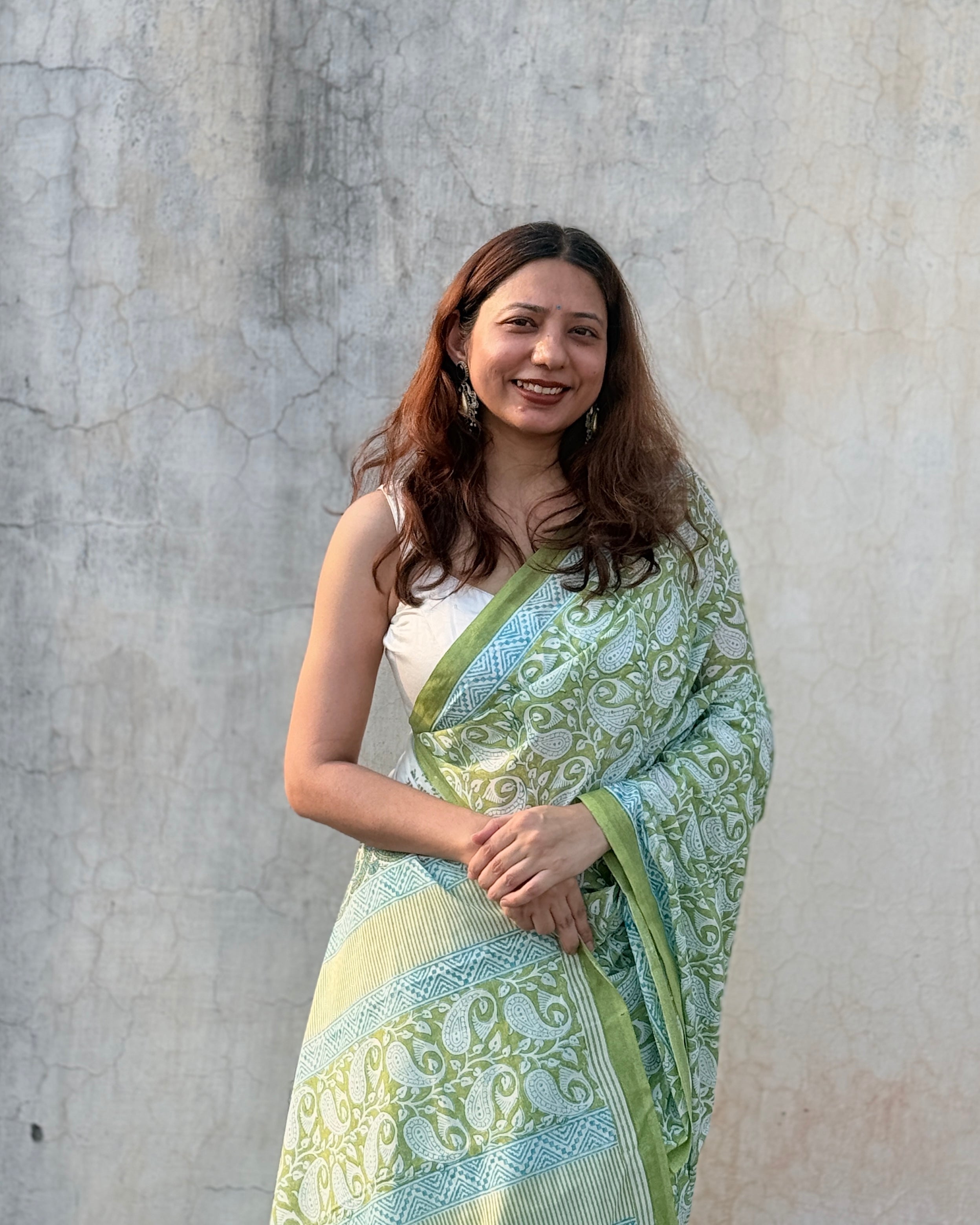 Diya | Hand Block Printed Cotton Saree