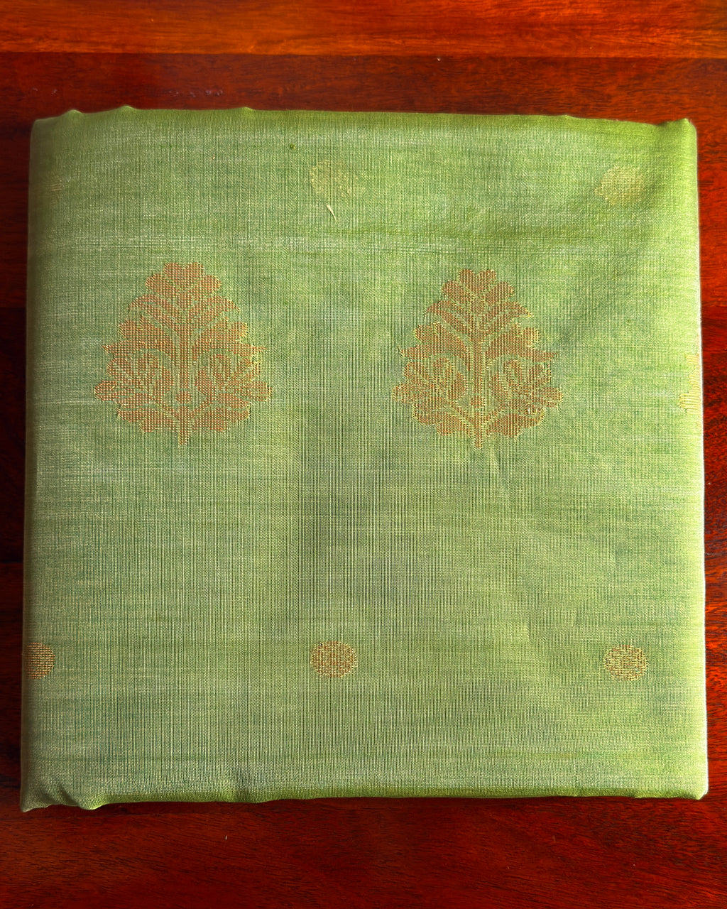 Amli | Olive Green Chanderi Silk Saree
