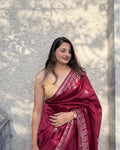 Phalsa | Plum Banana Silk Saree
