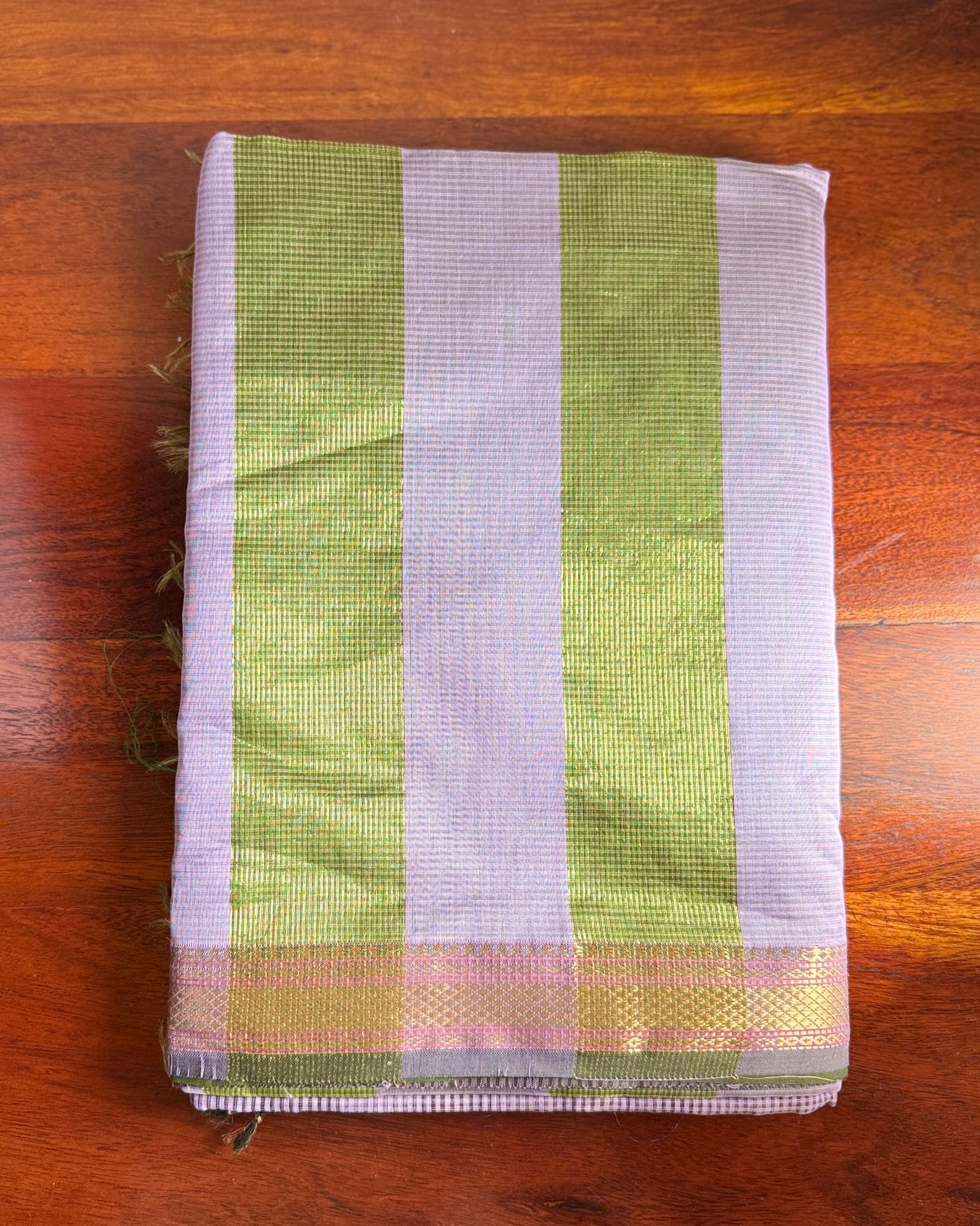Rumi | Lavender Maheshwari Checks Saree