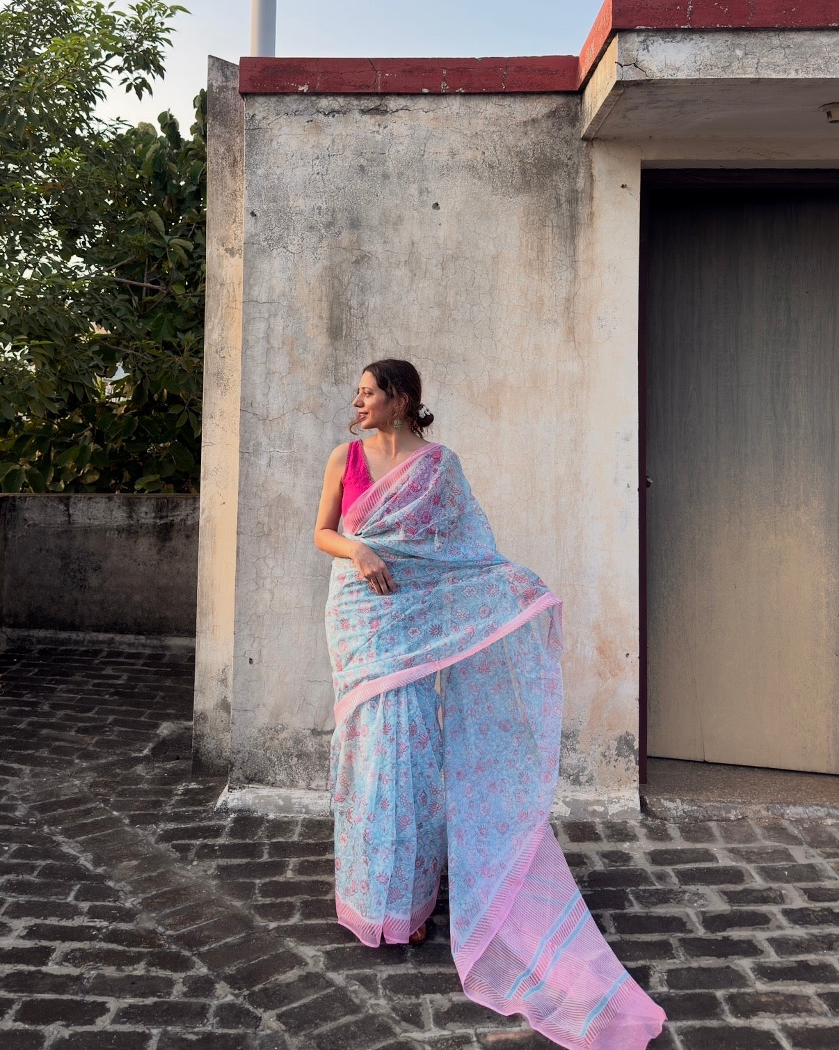 Nimki | Printed Kota Doria Saree (without blouse piece)