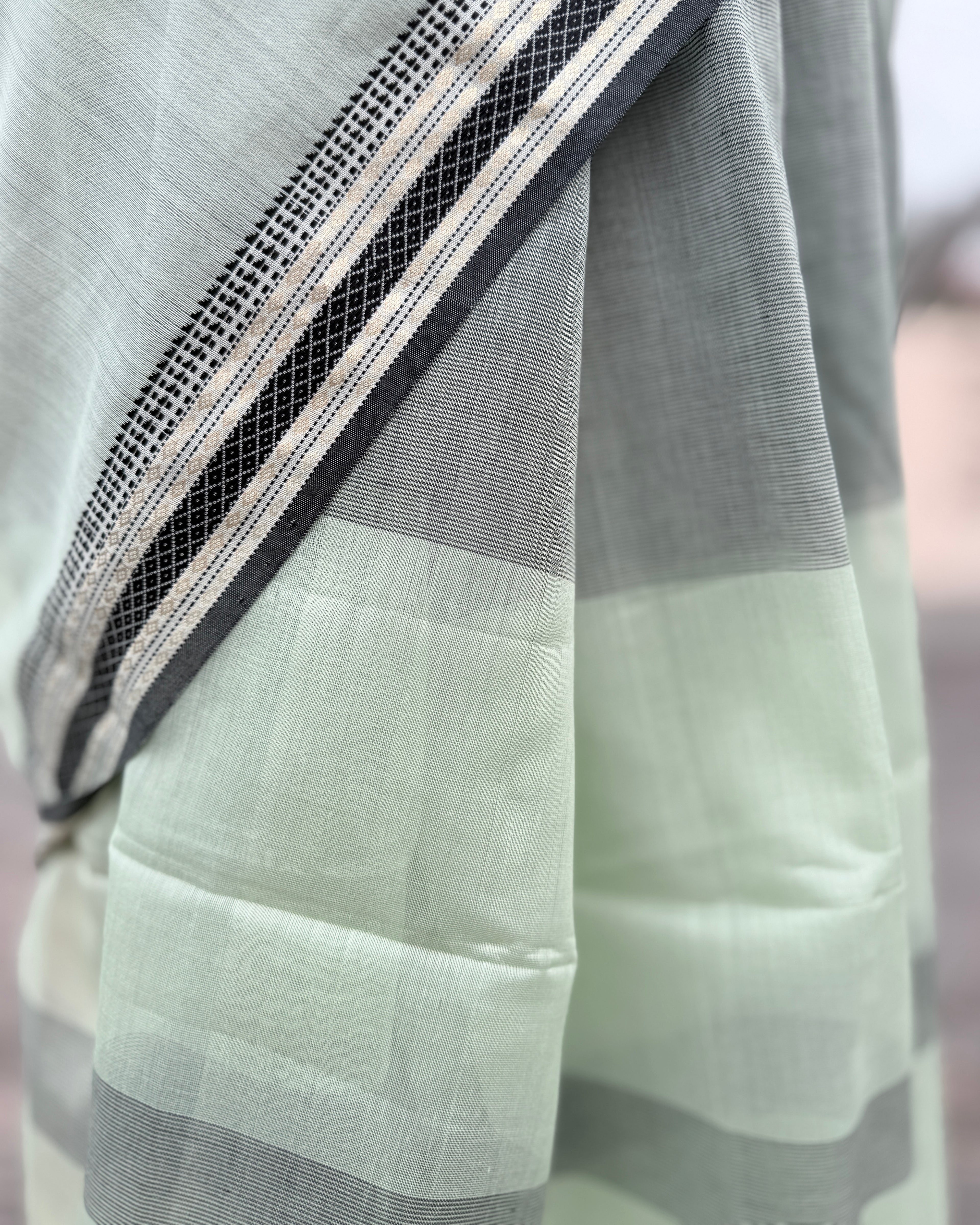 Minty | Mint Green Maheshwari Saree